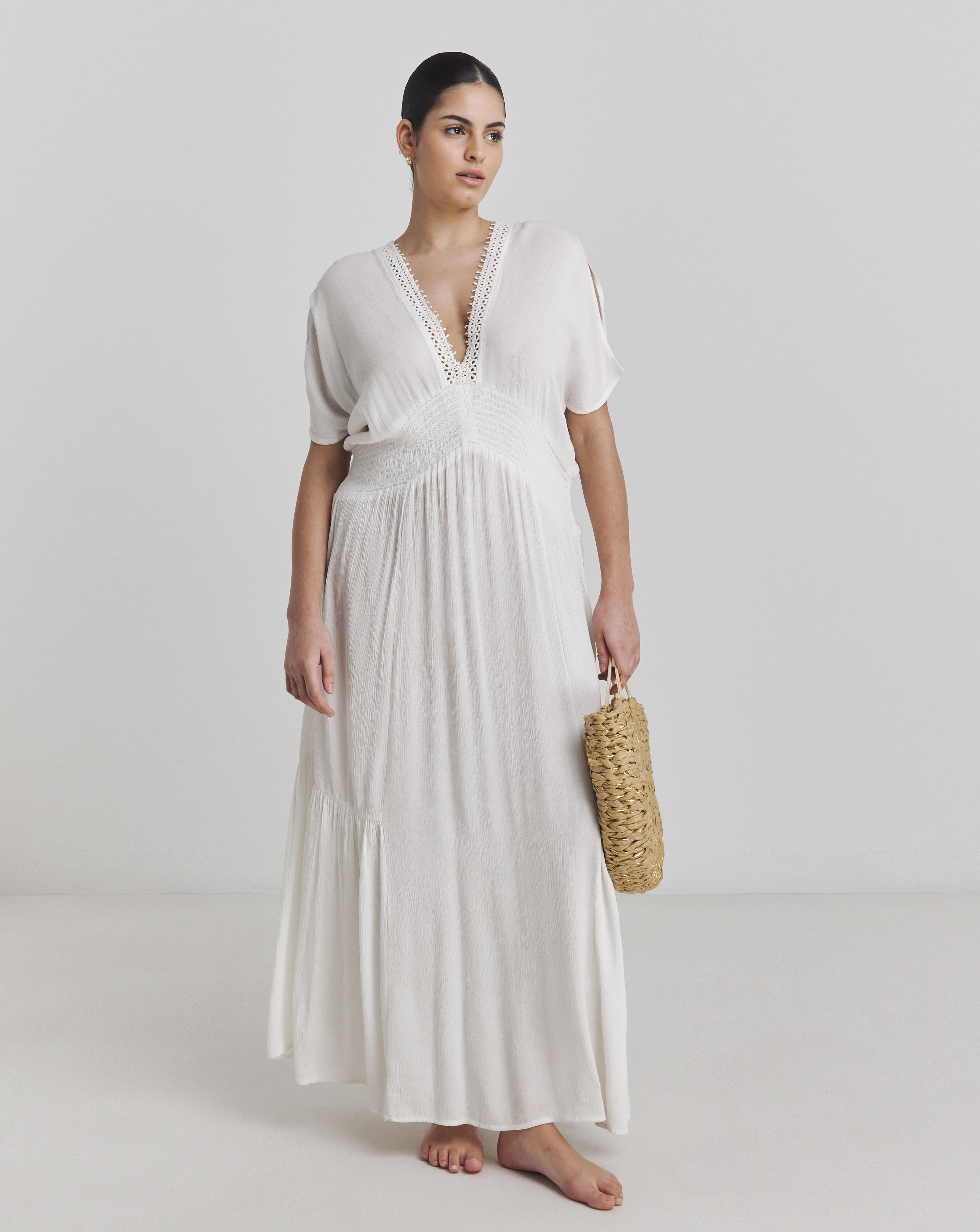 Rayon Crepe Maxi Beach Dress