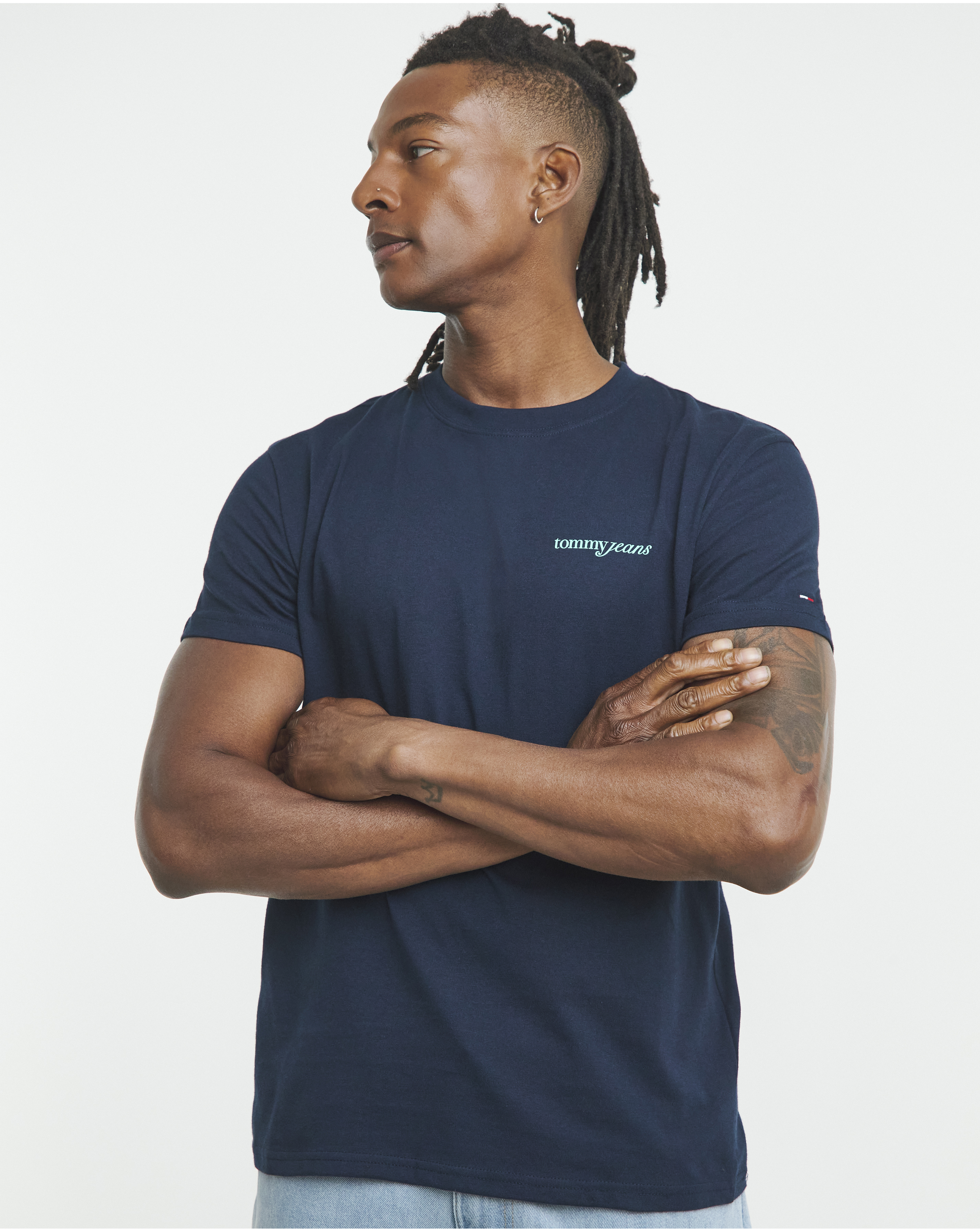 Tommy Jeans Script Back T-Shirt - Navy
