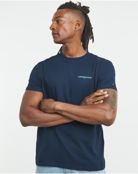 Tommy Jeans Script Back T-Shirt - Navy