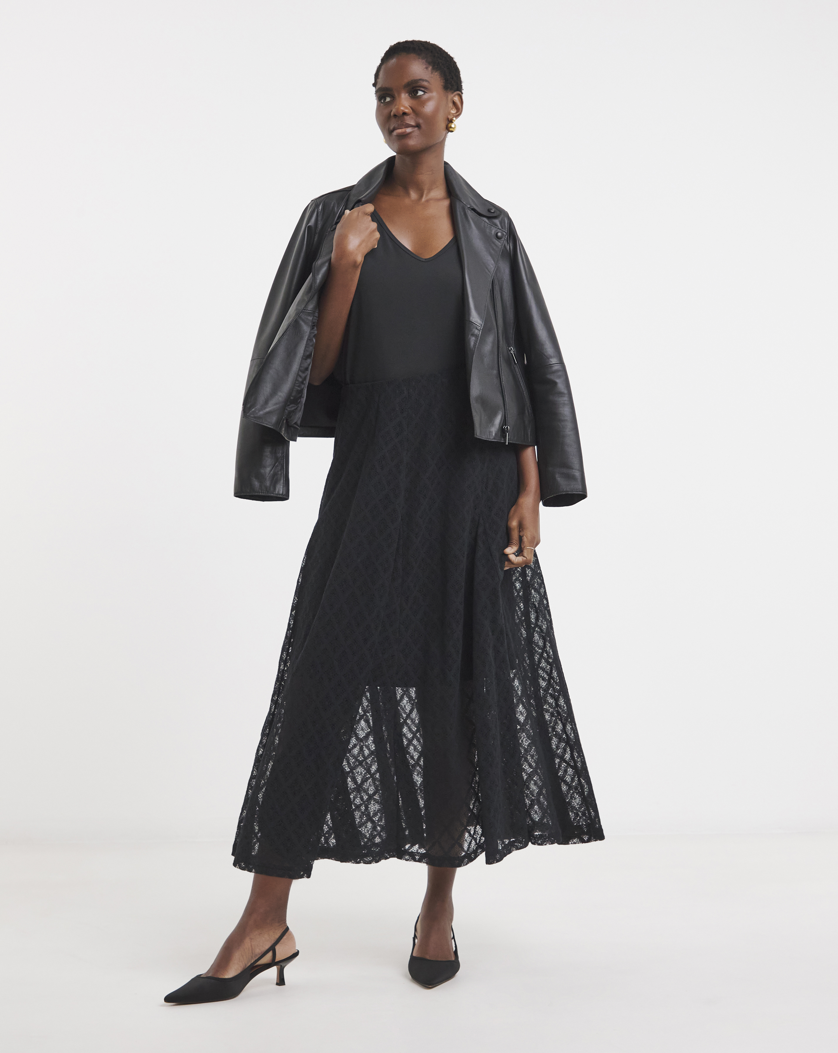 Lace Godet Skirt