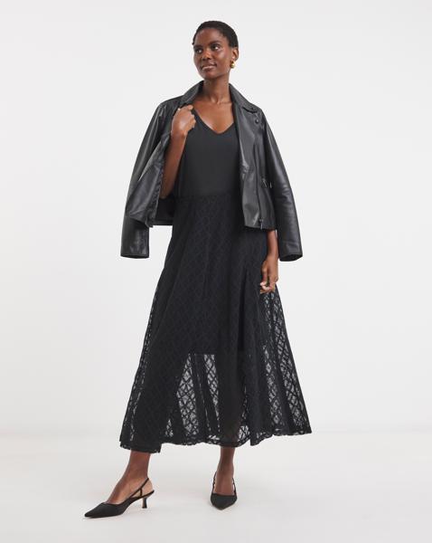 Lace Godet Skirt