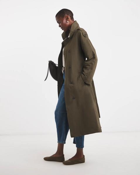 Funnel Neck Trench Coat