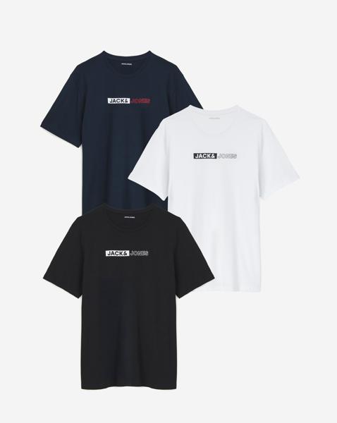 Jack & Jones Corp Logo T-Shirt 3 Pack