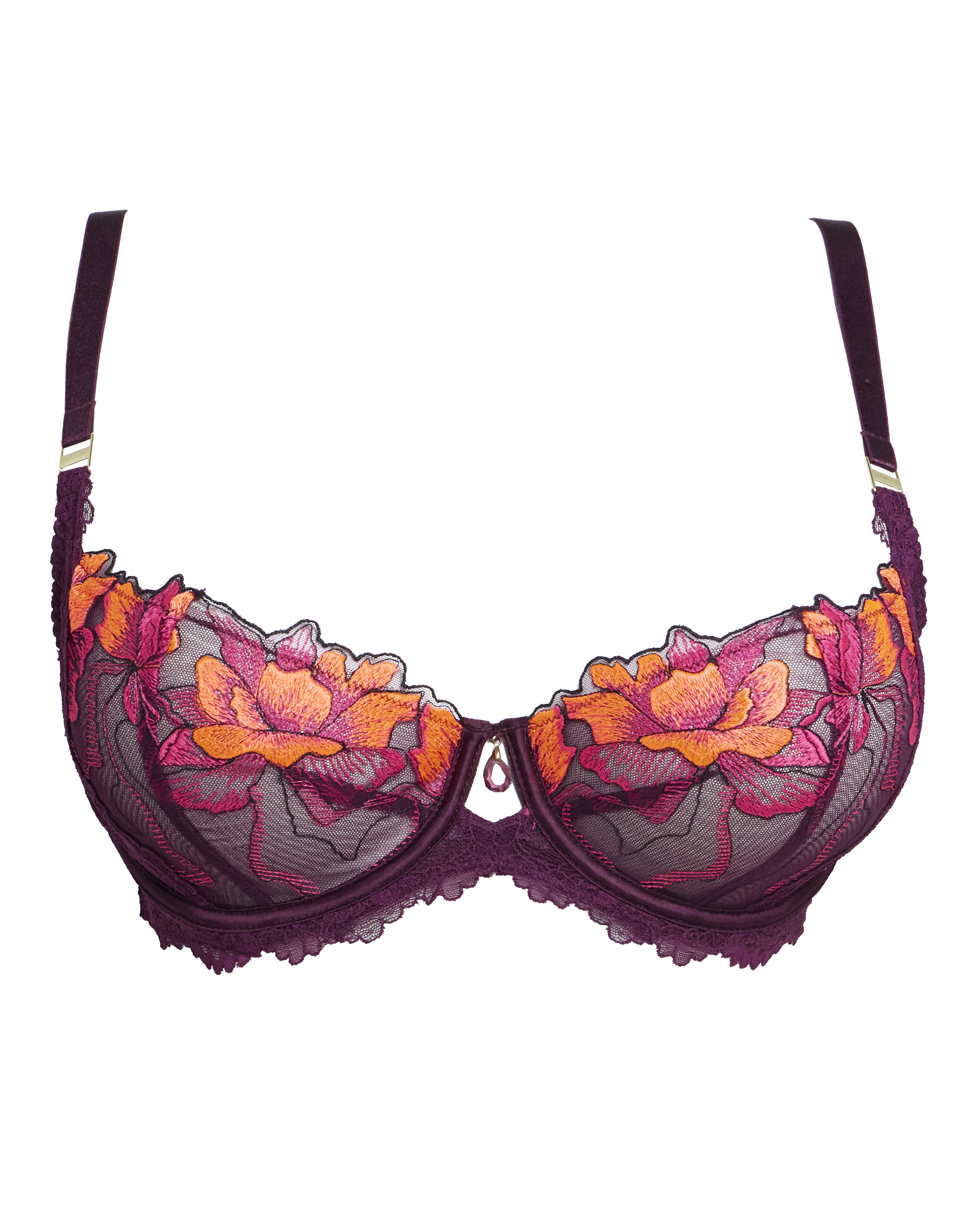 Ann Summers DD+ Luminescent DD Plus Bra In Purple multi-coloured | UK Size 32E Women's