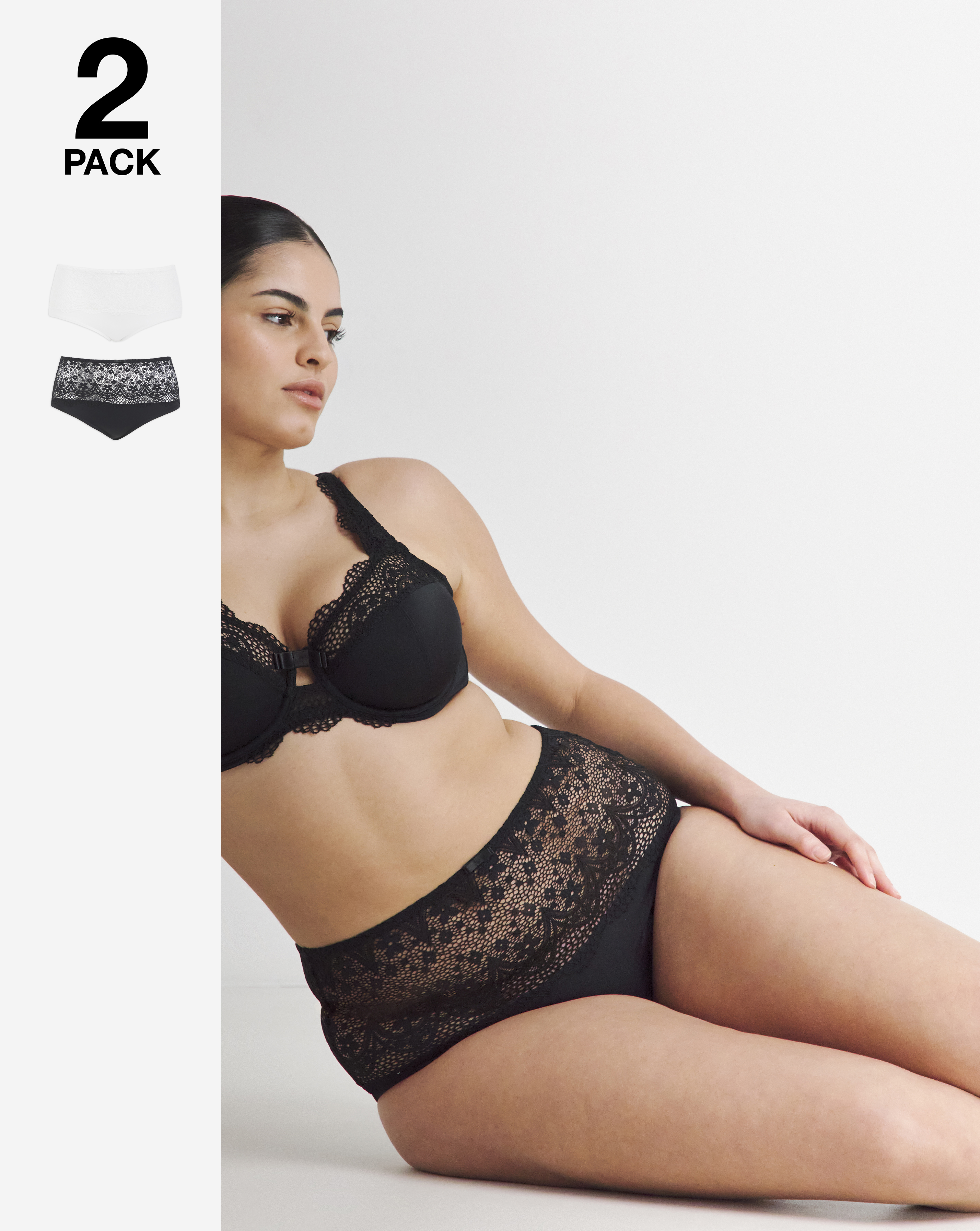 2 Pack Lottie Lace Full Briefs
