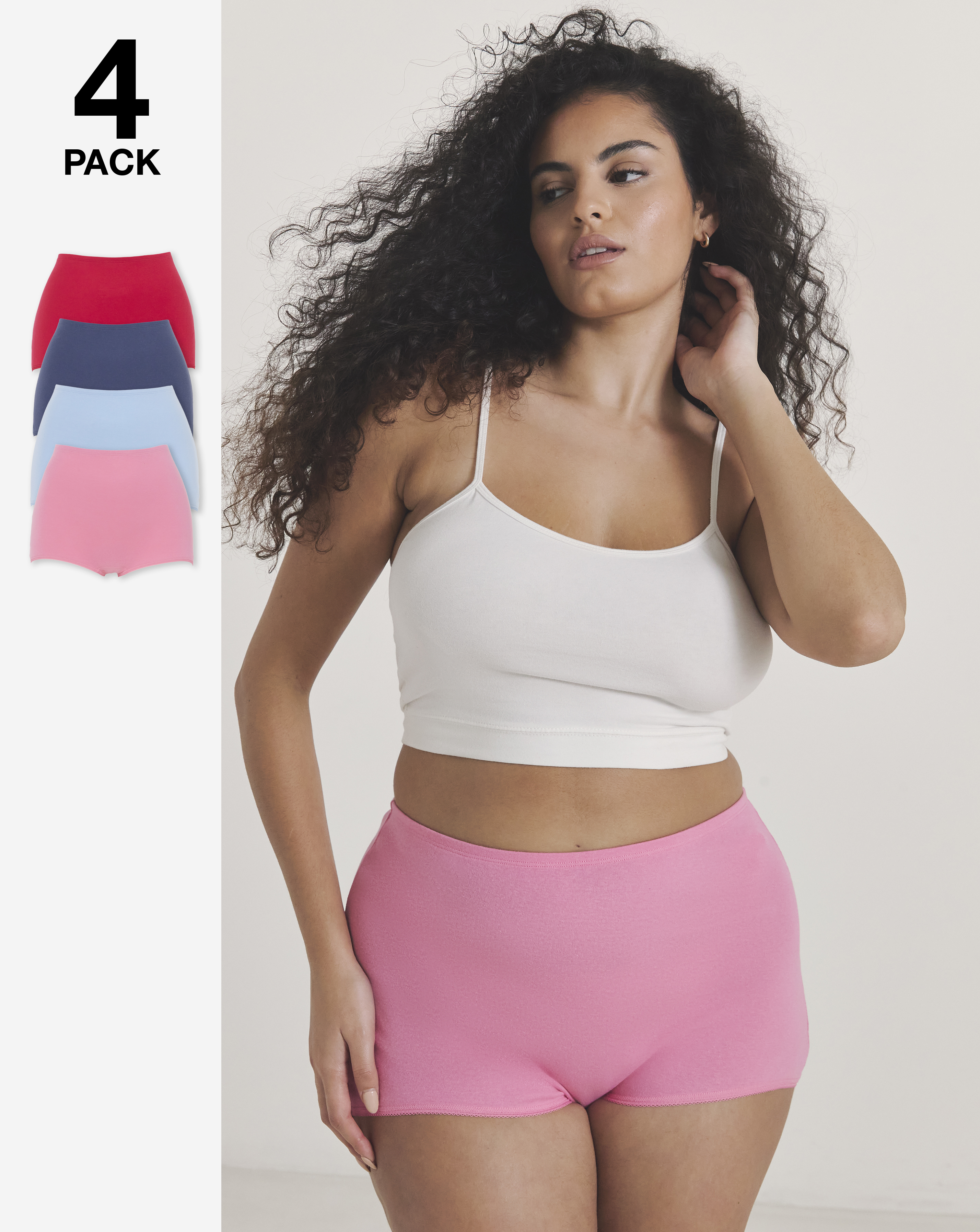 4 Pack Comfort Short Knickers