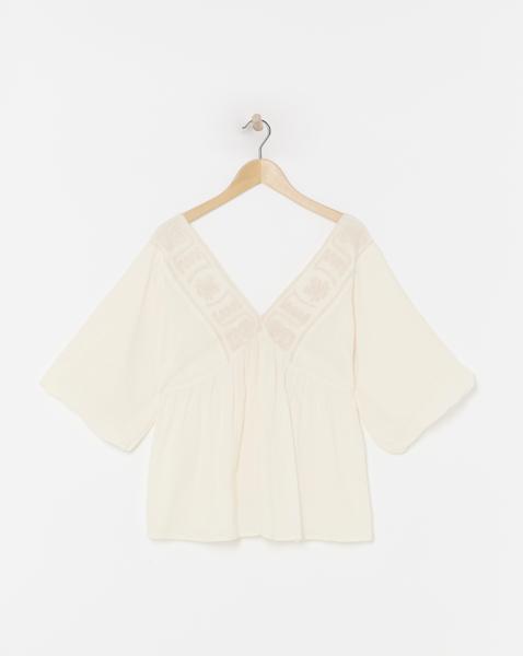 Ivory Embroidered Blouse