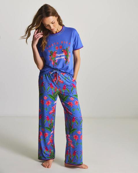 Figleaves Parrot Blanket Stitch Pyjama