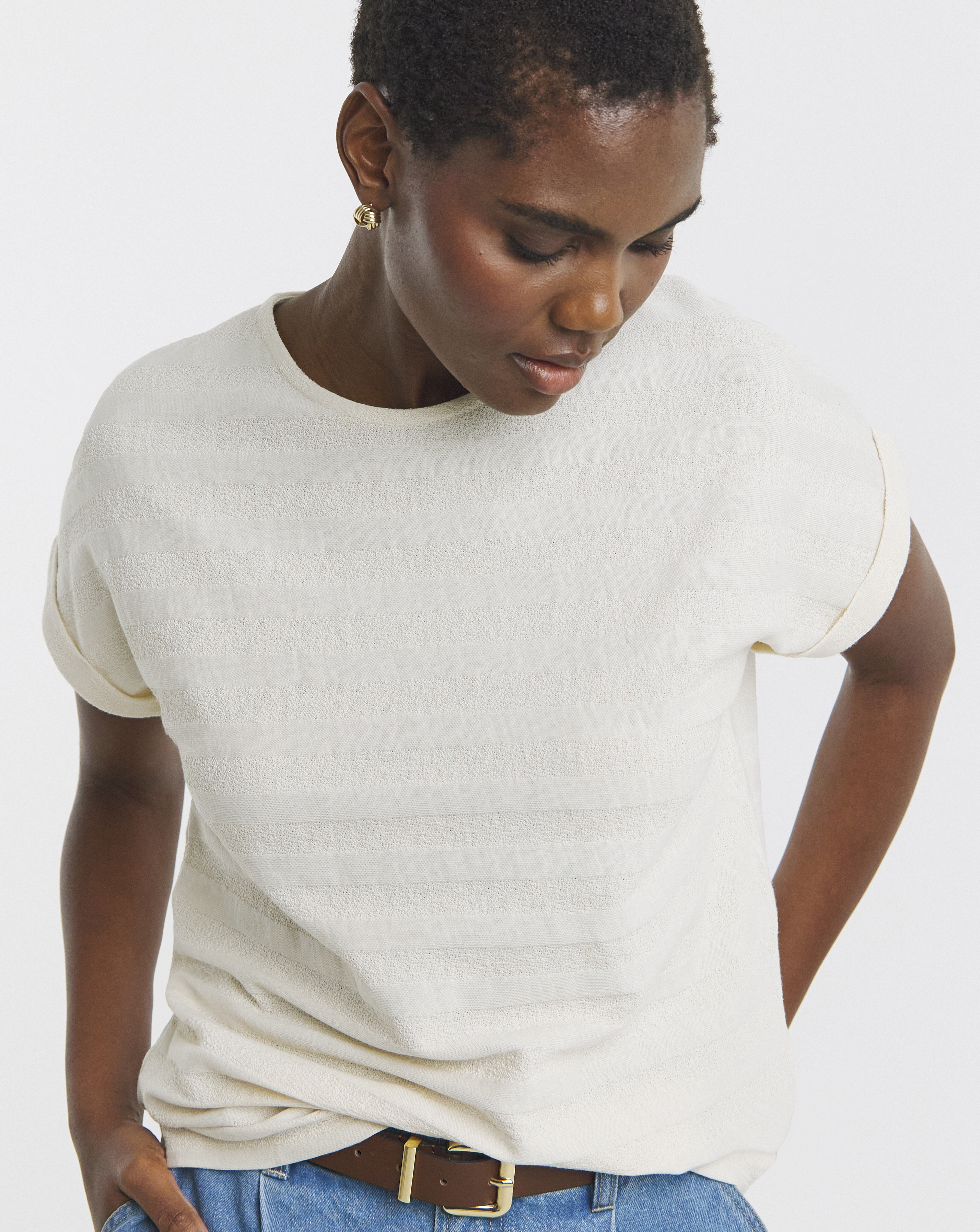 Textured Boxy T-Shirt