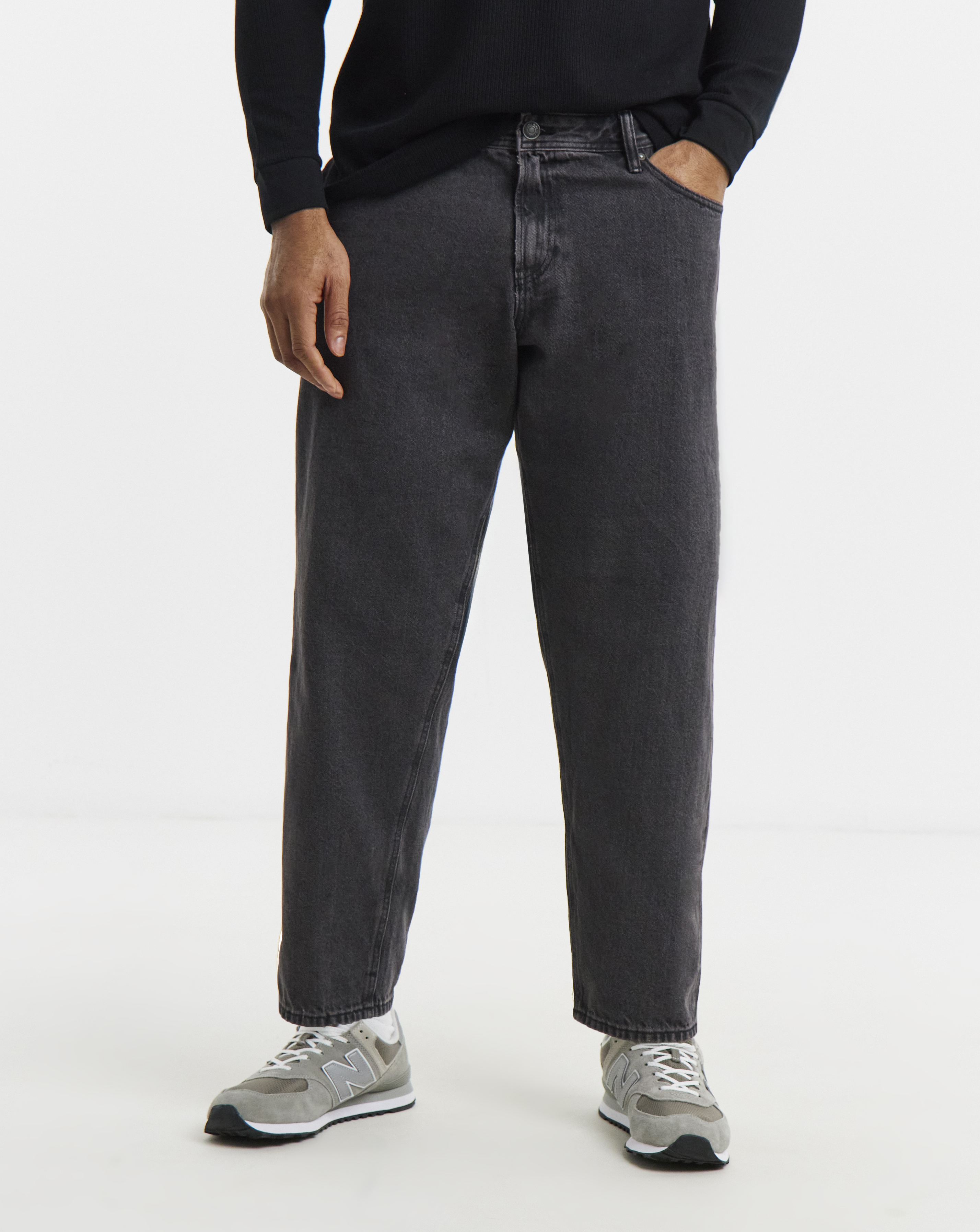 Jack & Jones Black Denim Chris Loose Fit Jean - 48R