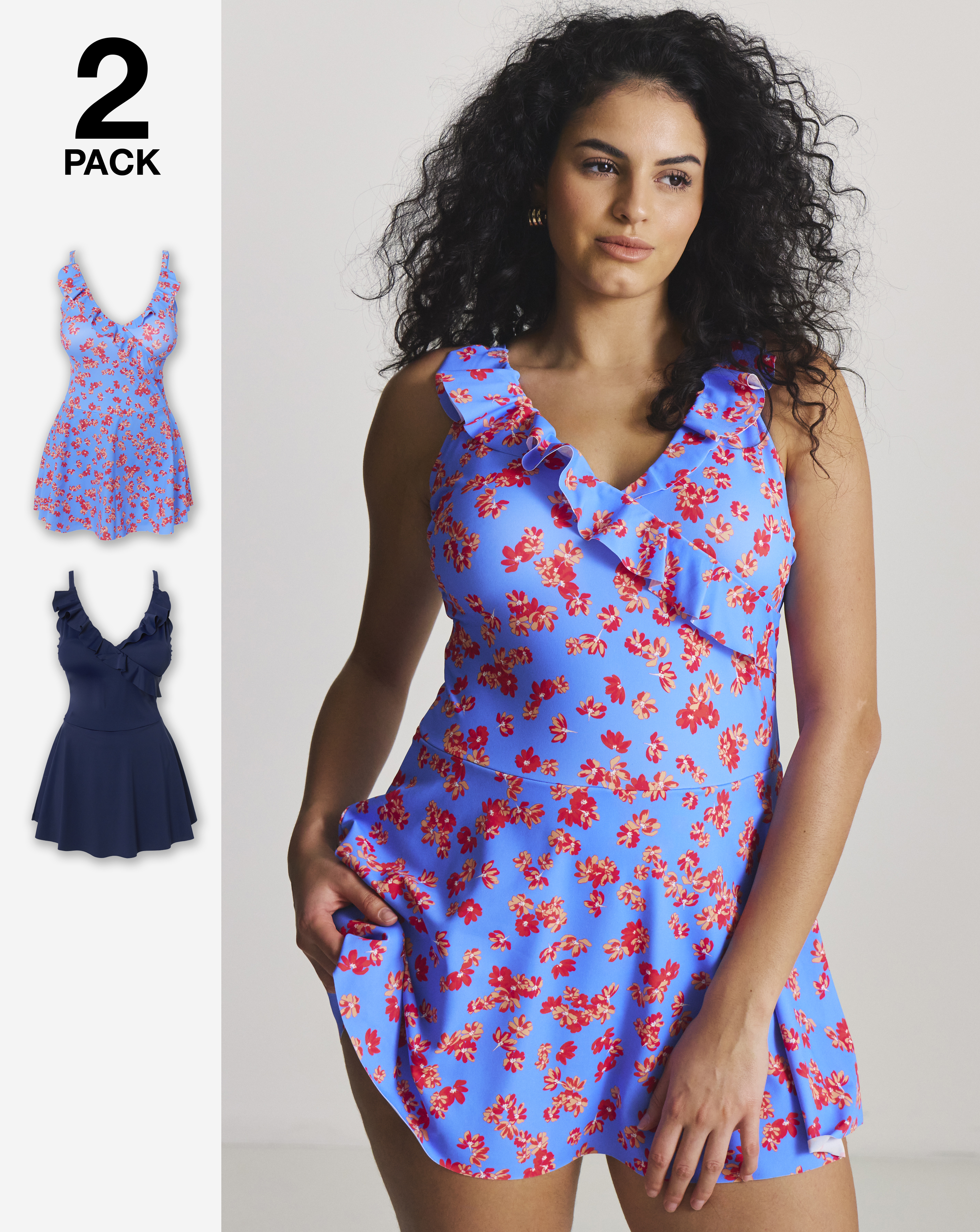 Simply Be Value 2 Pack Swimdresses