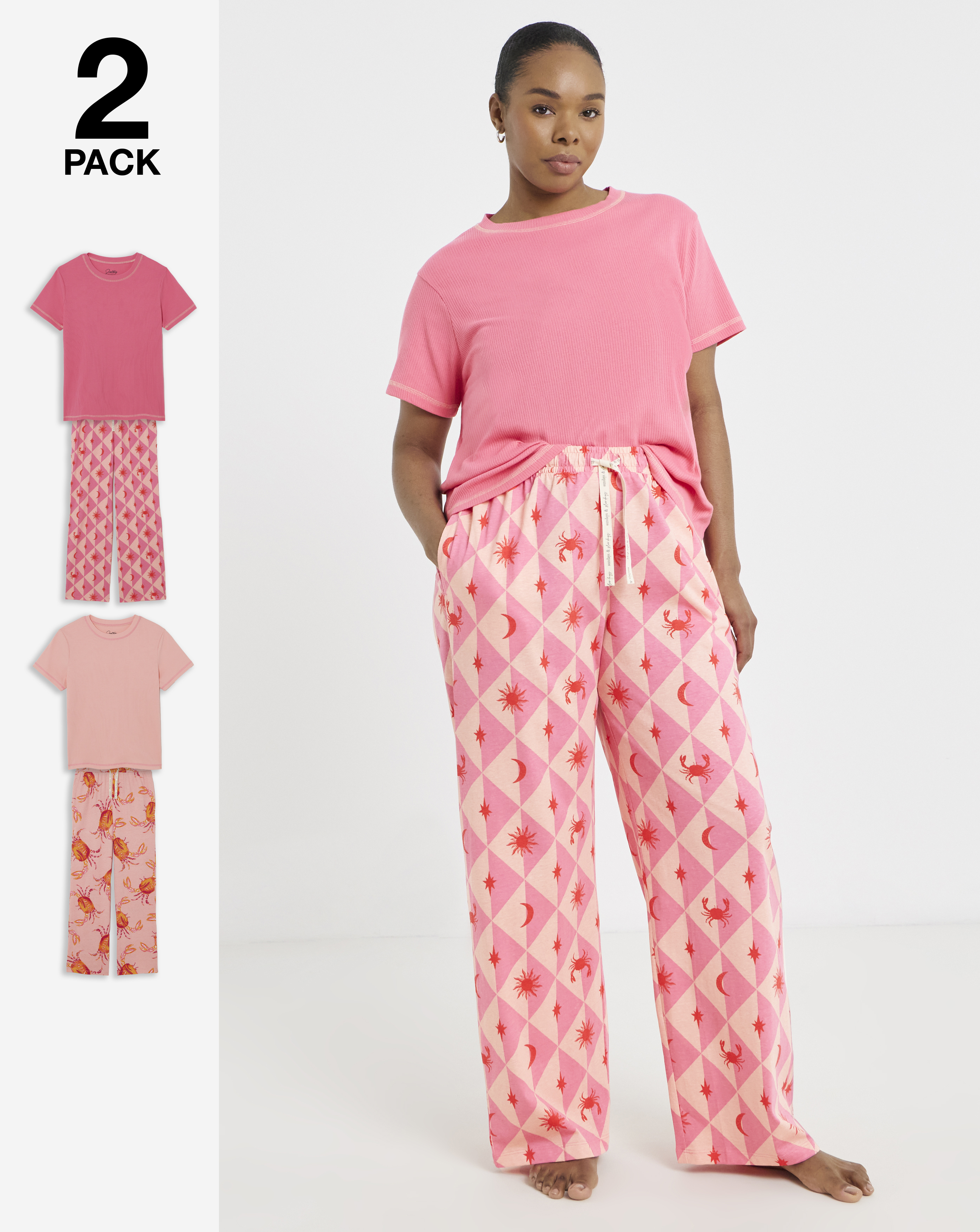 Pretty Secrets 2 Pack Ribbed T-Shirt Set
