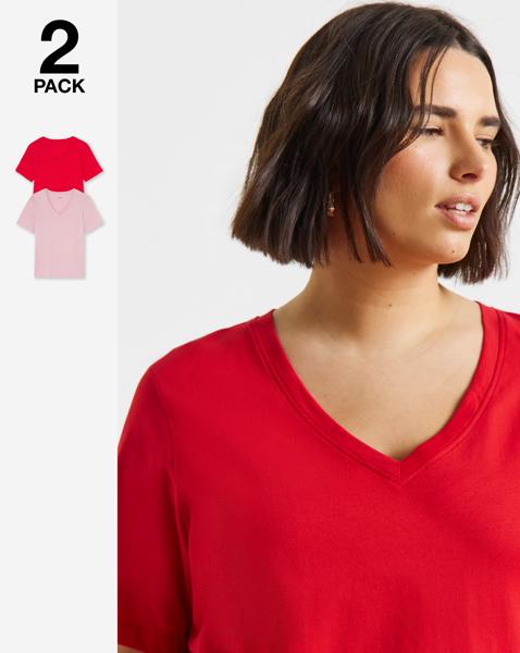 2 Pack V Neck T-Shirts