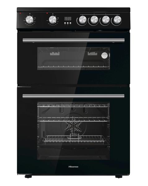 Hisense HDE3211BBUK Freestanding Double Electric Ceramic Cooker - Black