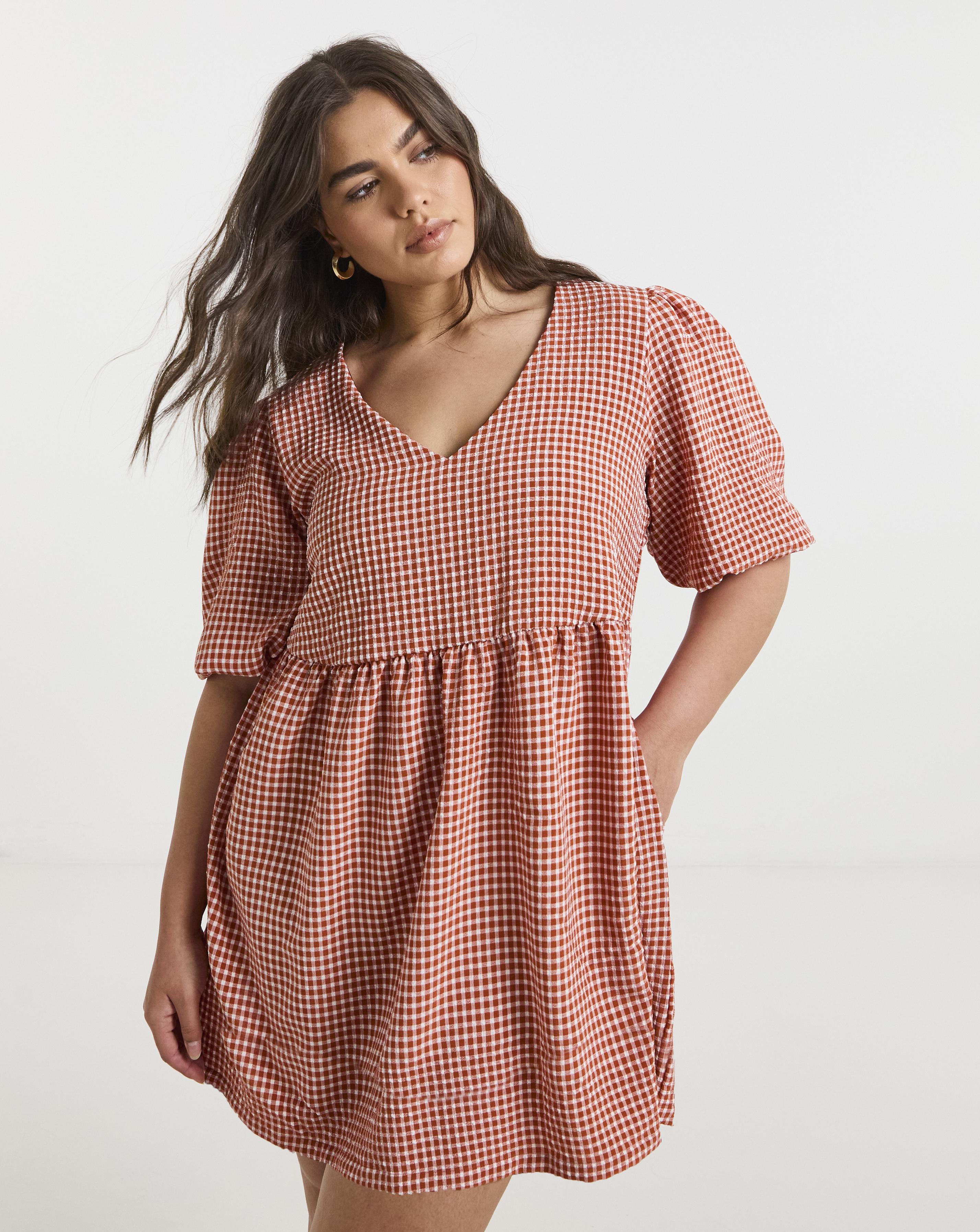 Gingham Smock Dress