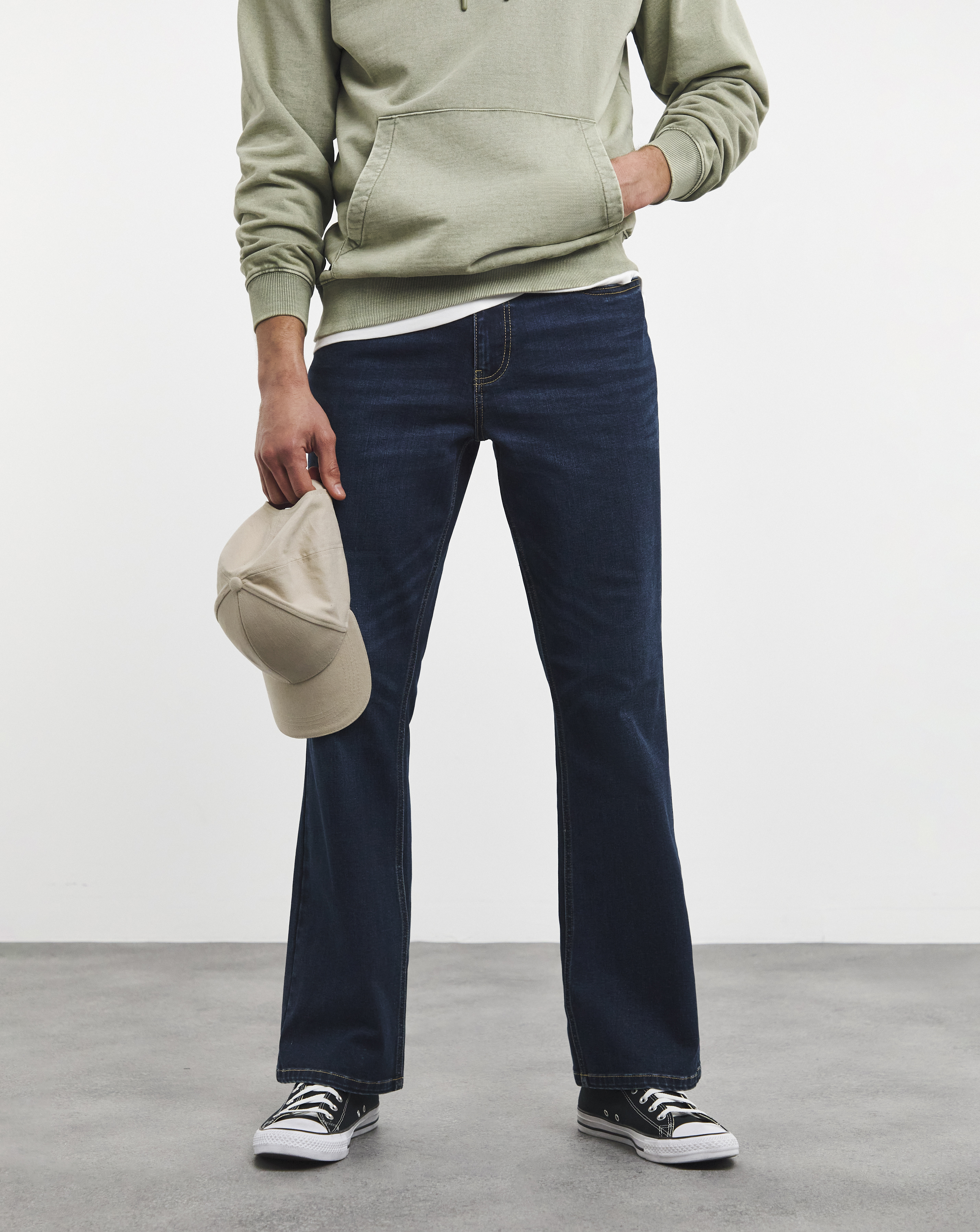 Bootcut Fit Stretch Jeans Darkwash