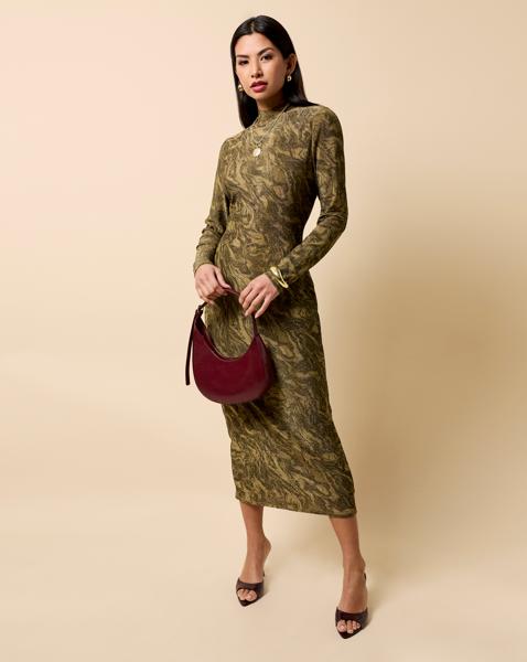 Little Mistress Metallic Midaxi Dress