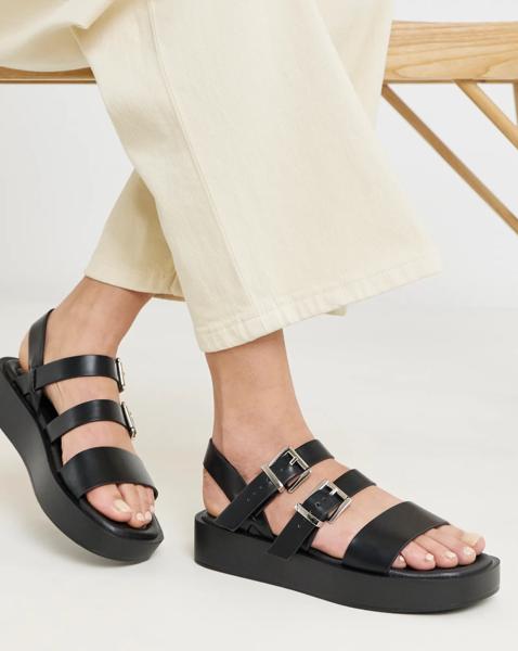 Triple Strap Comfort Sandals Wide