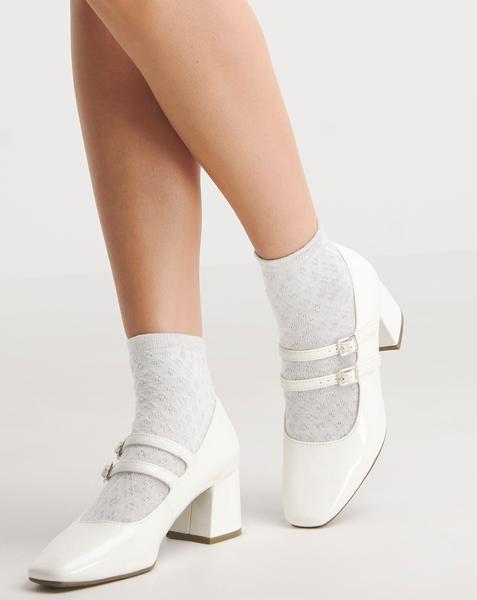 Mary Jane Block Heeled Shoes Wide Fit