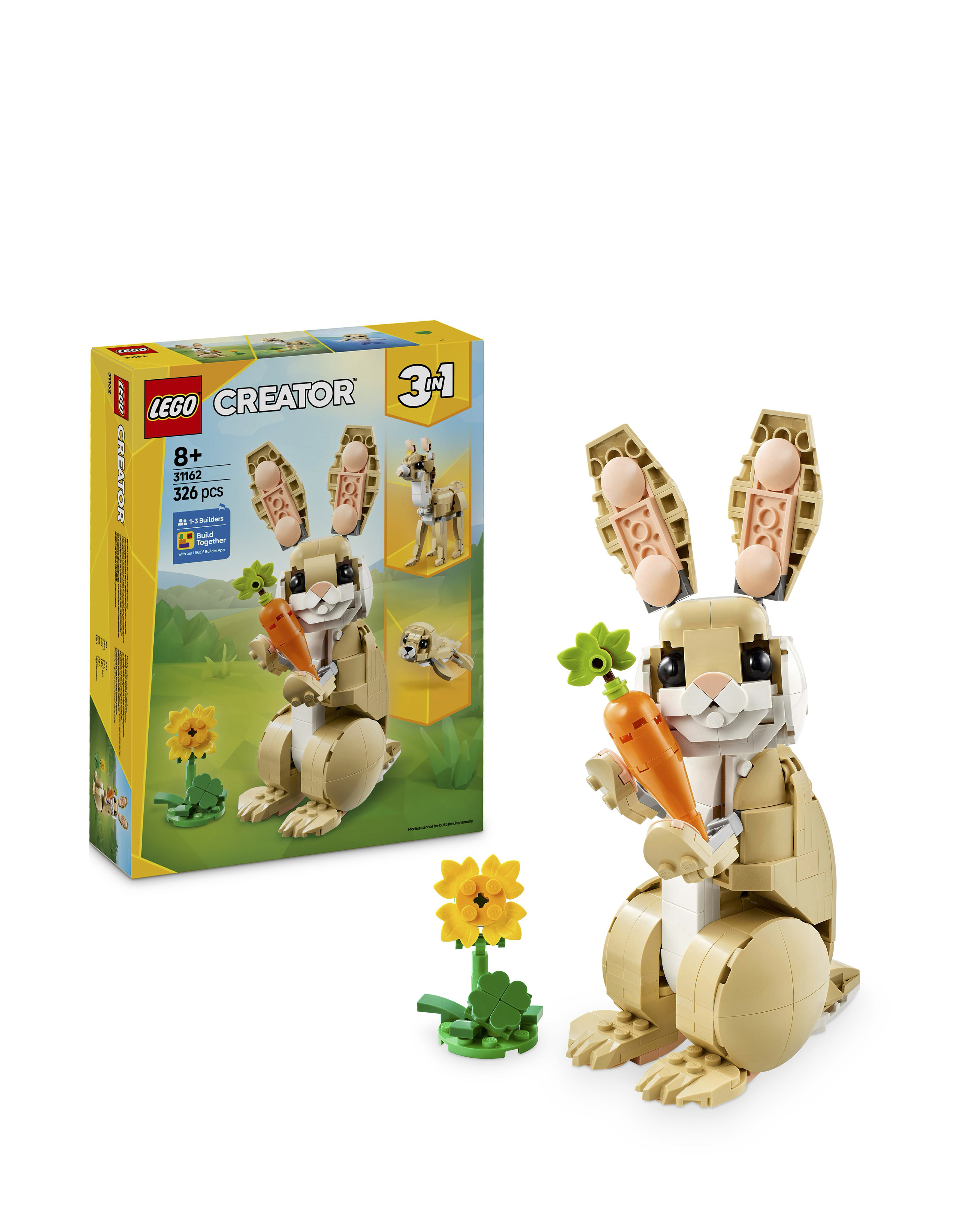 Lego Creator 3In1 Cute Bunny, Toy Animal Set 31162