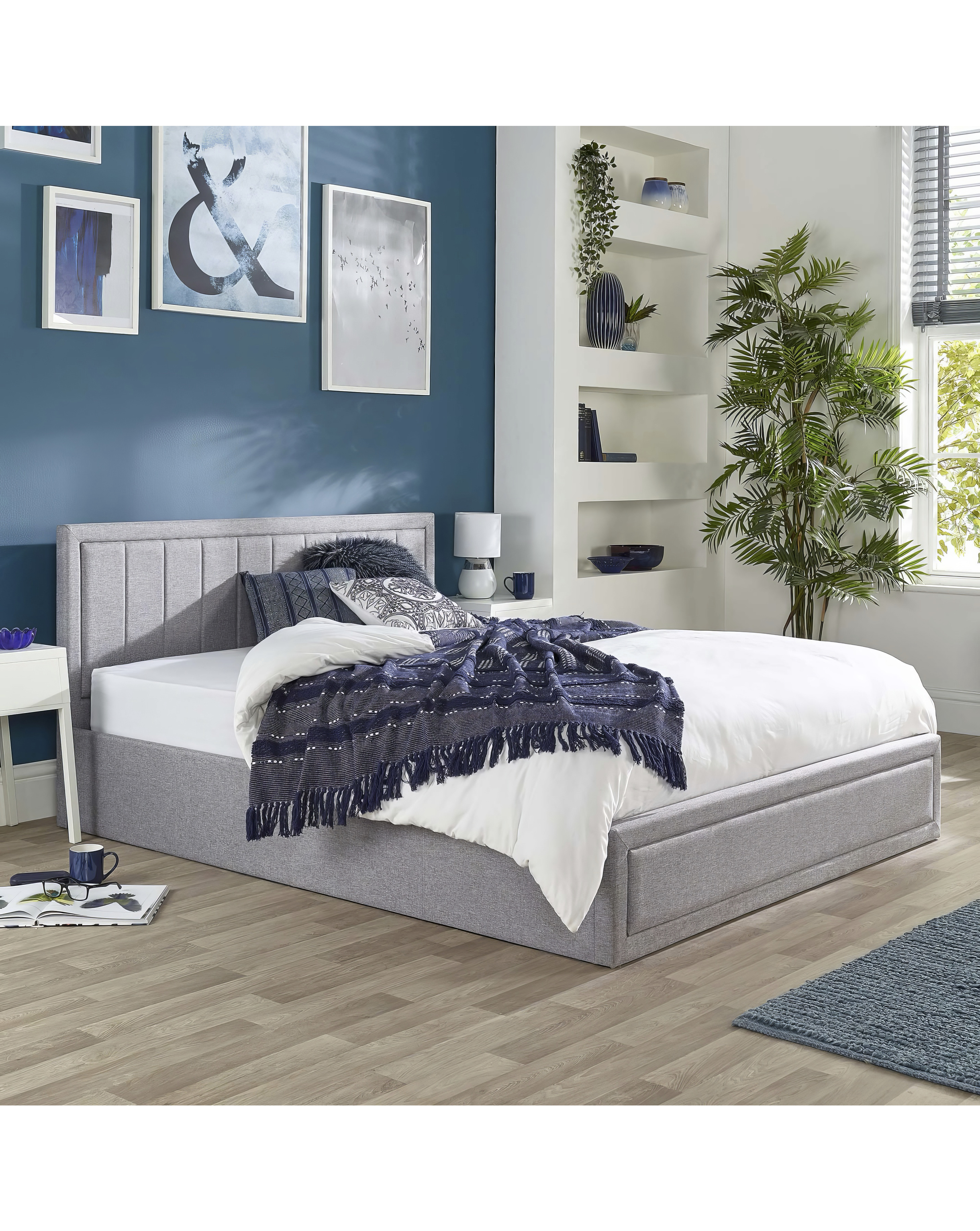 Aspire Cotswold Ottoman Bed - Grey - Small Double