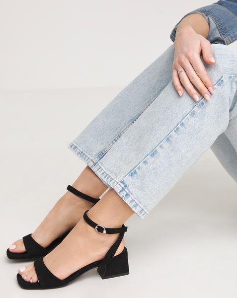 Barely There Low Block Heel Wide