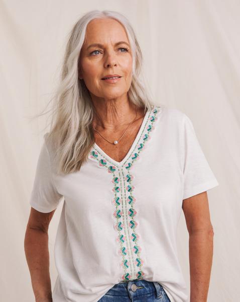 Julipa Pure Cotton Embroidered T-Shirt