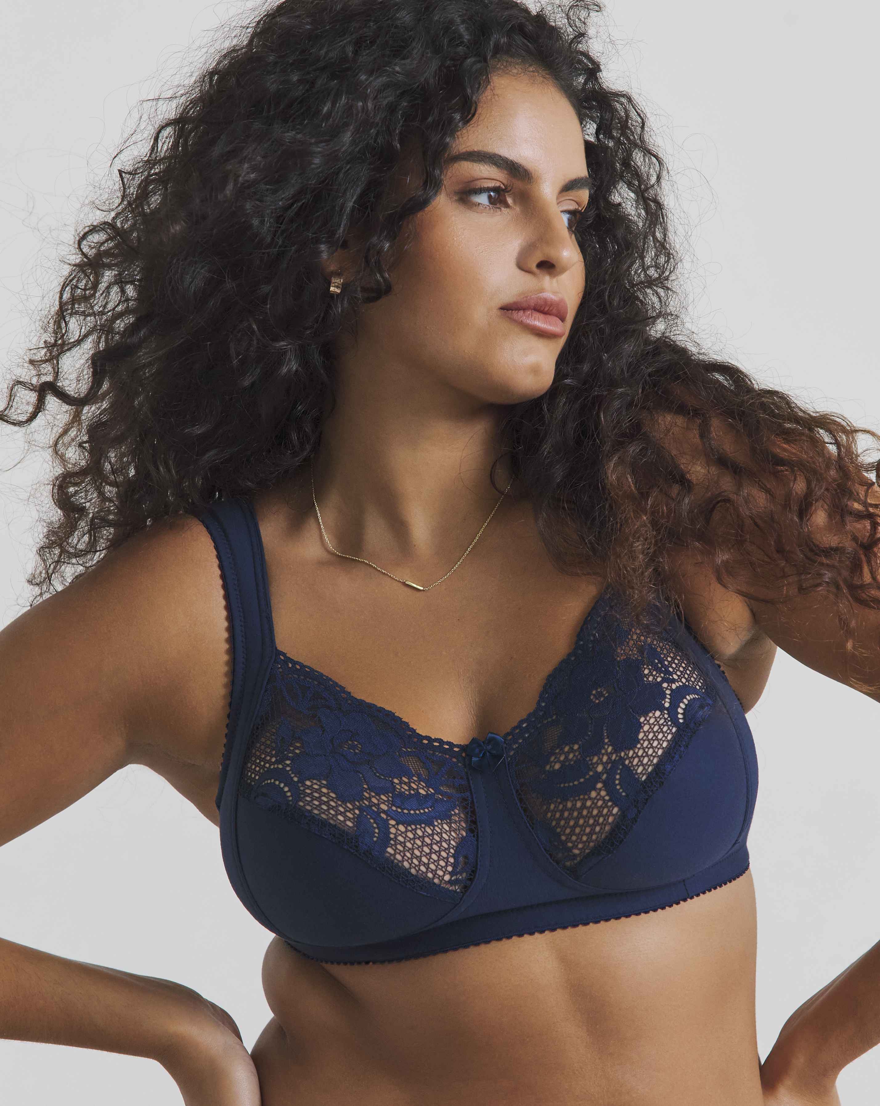 Miss Mary of Sweden Lovely Lace Bra In Dark blue | UK Size 36B Women's