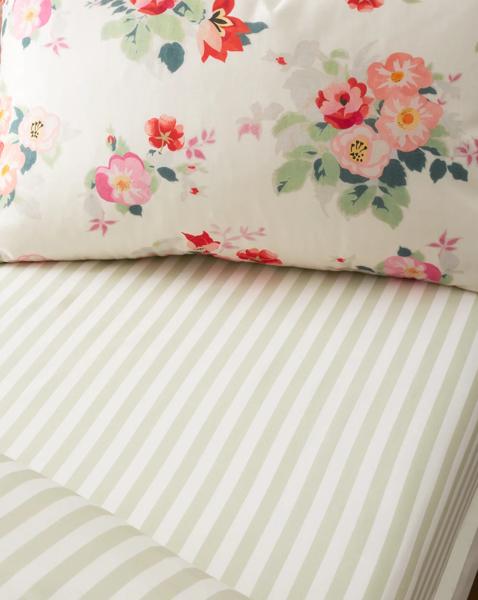 New In - Cath Kidston Canopy Stripe Fitted Sheet