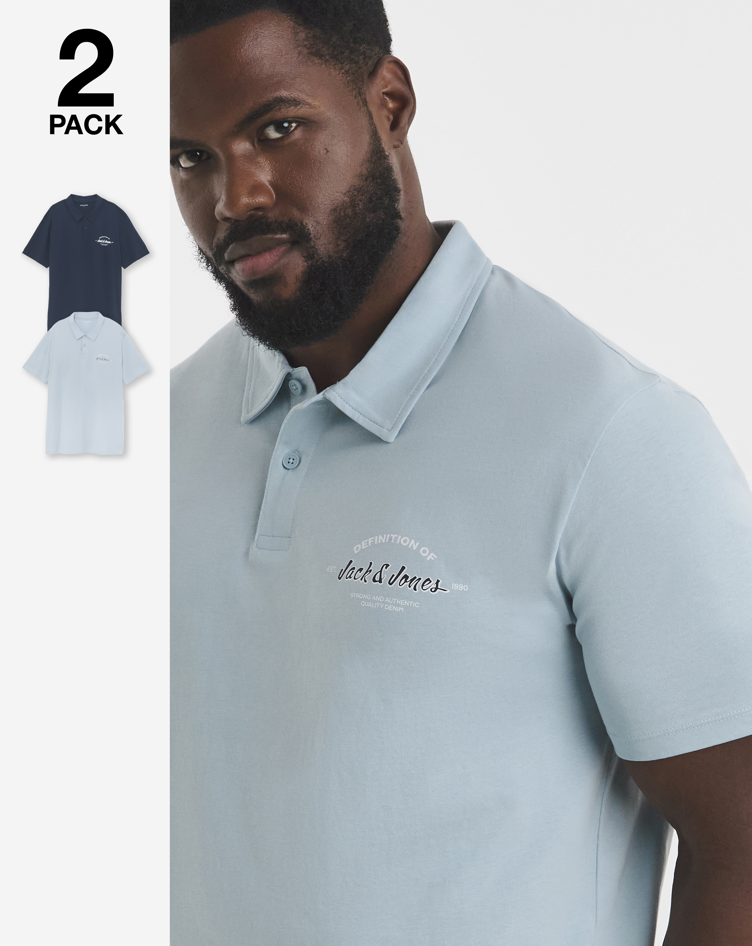 Jack & Jones Brandon Logo Polo 2 Pack