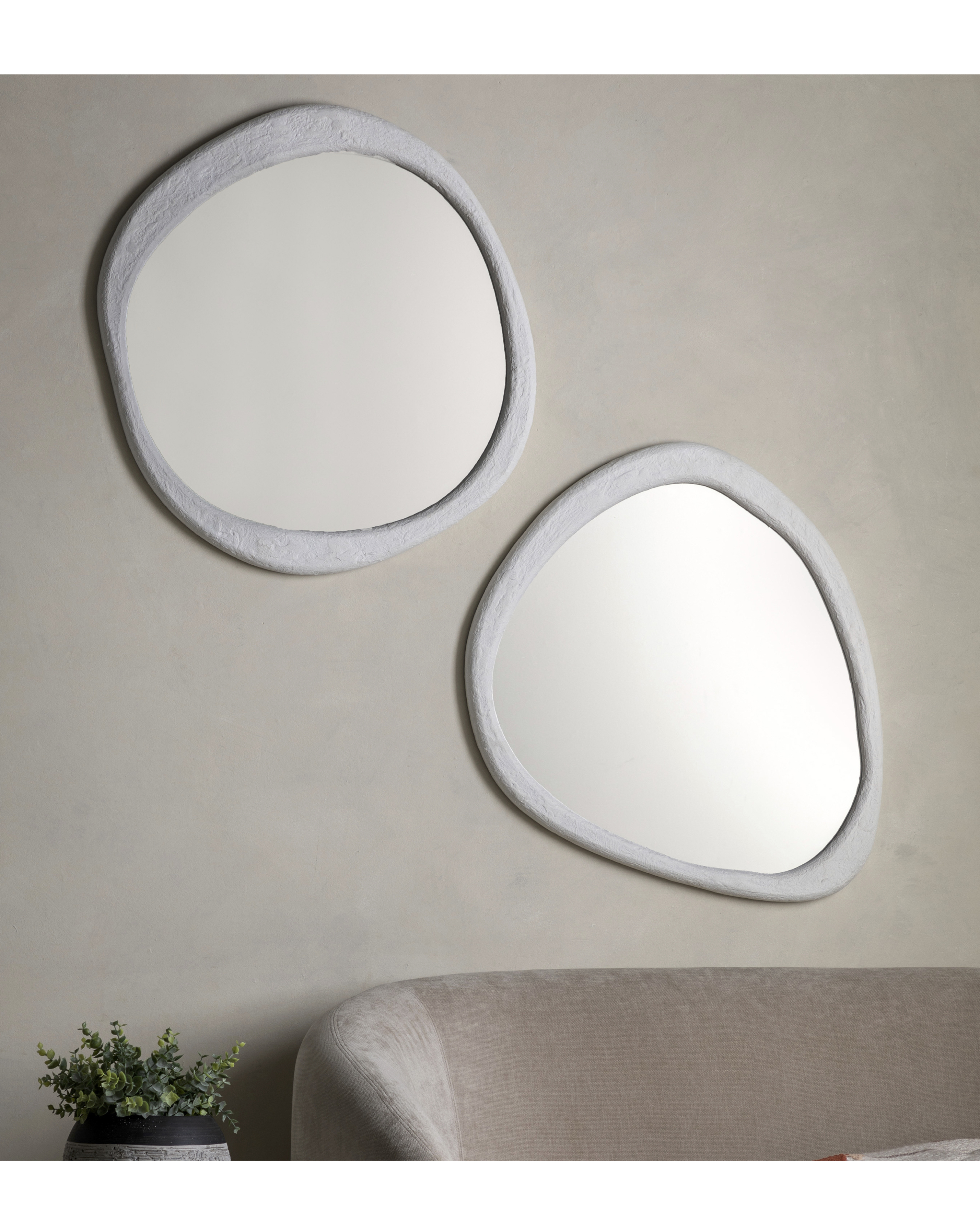 Gallery Direct White Gallery Mirror Pebble 2