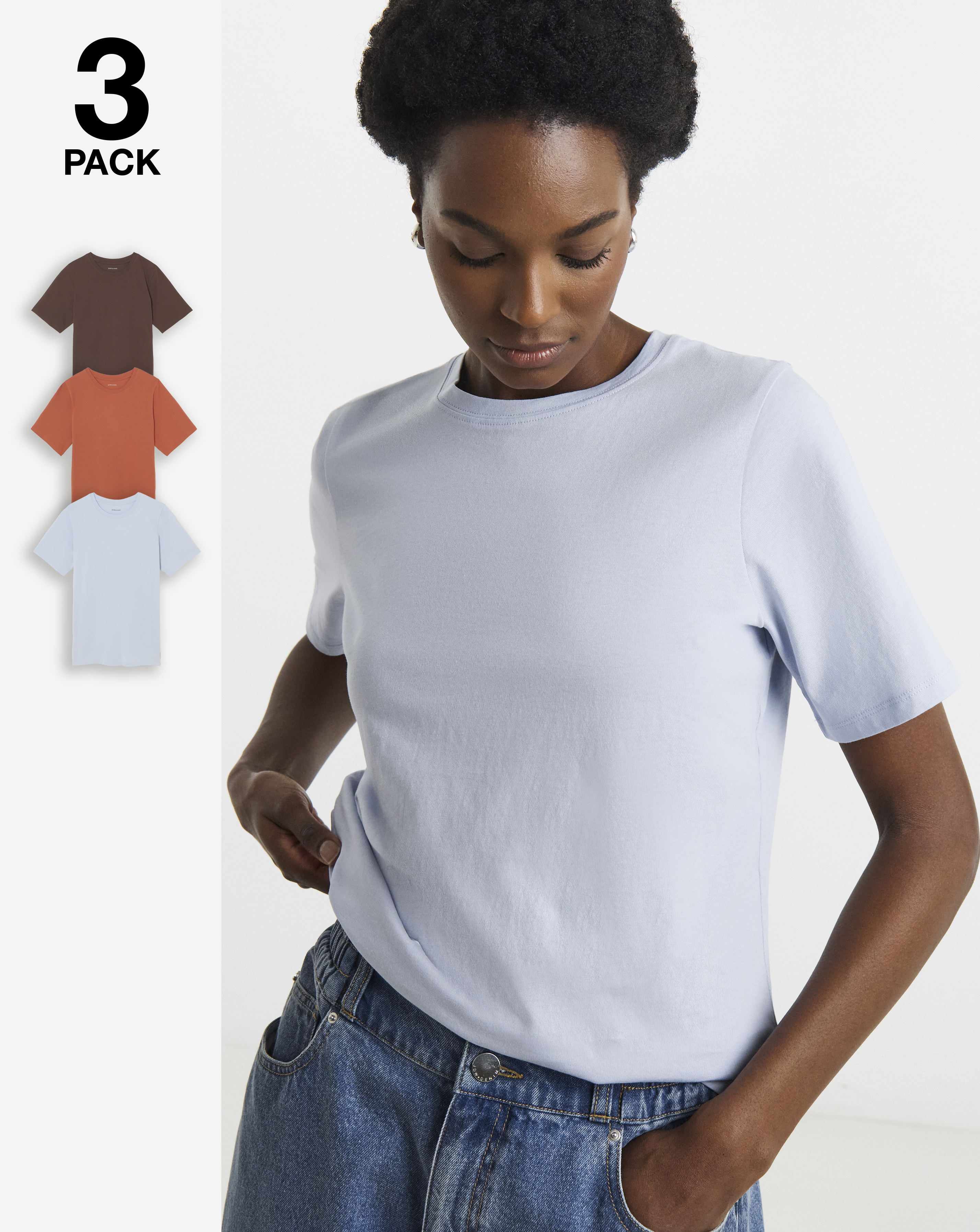 3 Pack Crew Neck T-Shirt