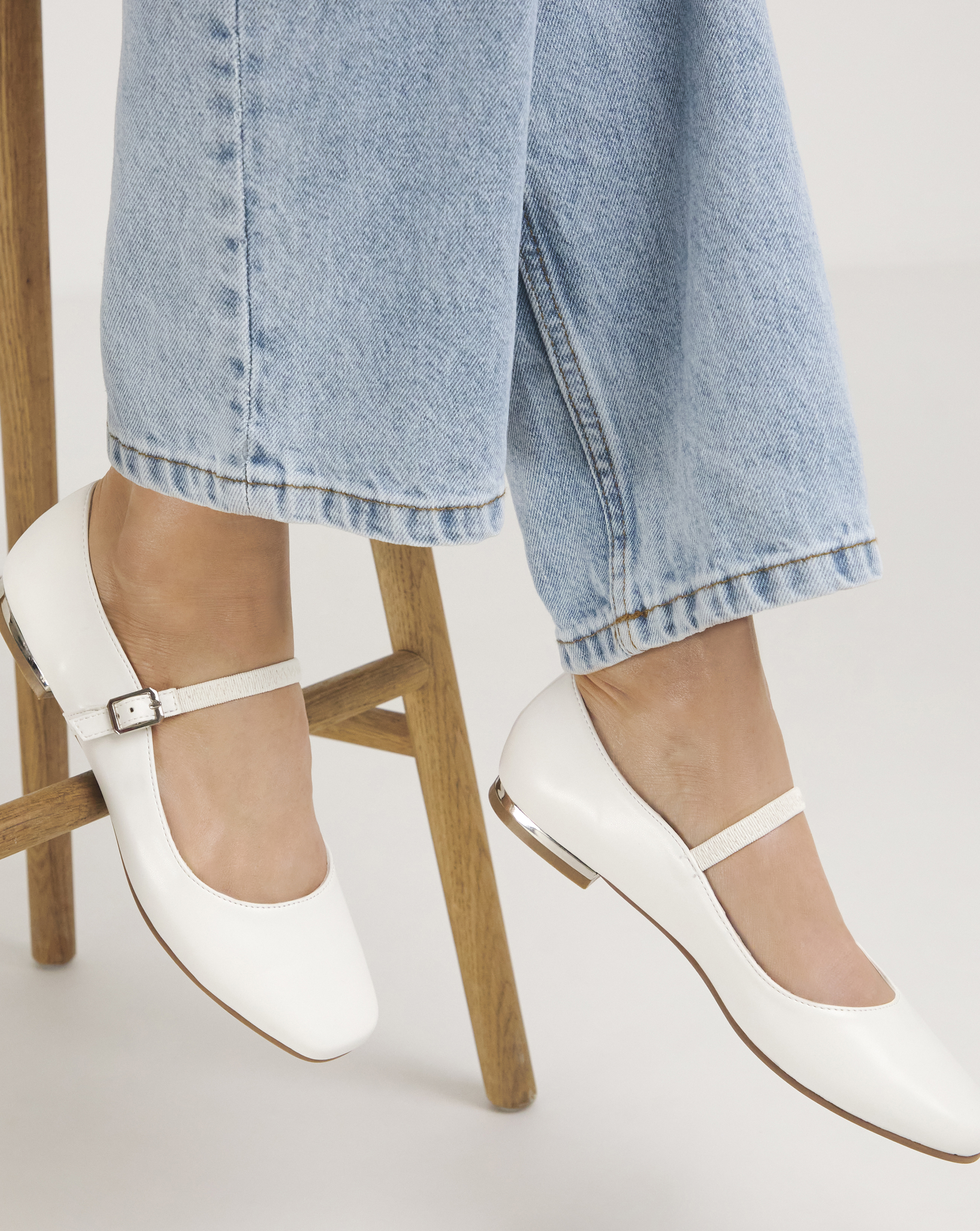 Mary Jane Ballerina Shoes Ex Wide Fit