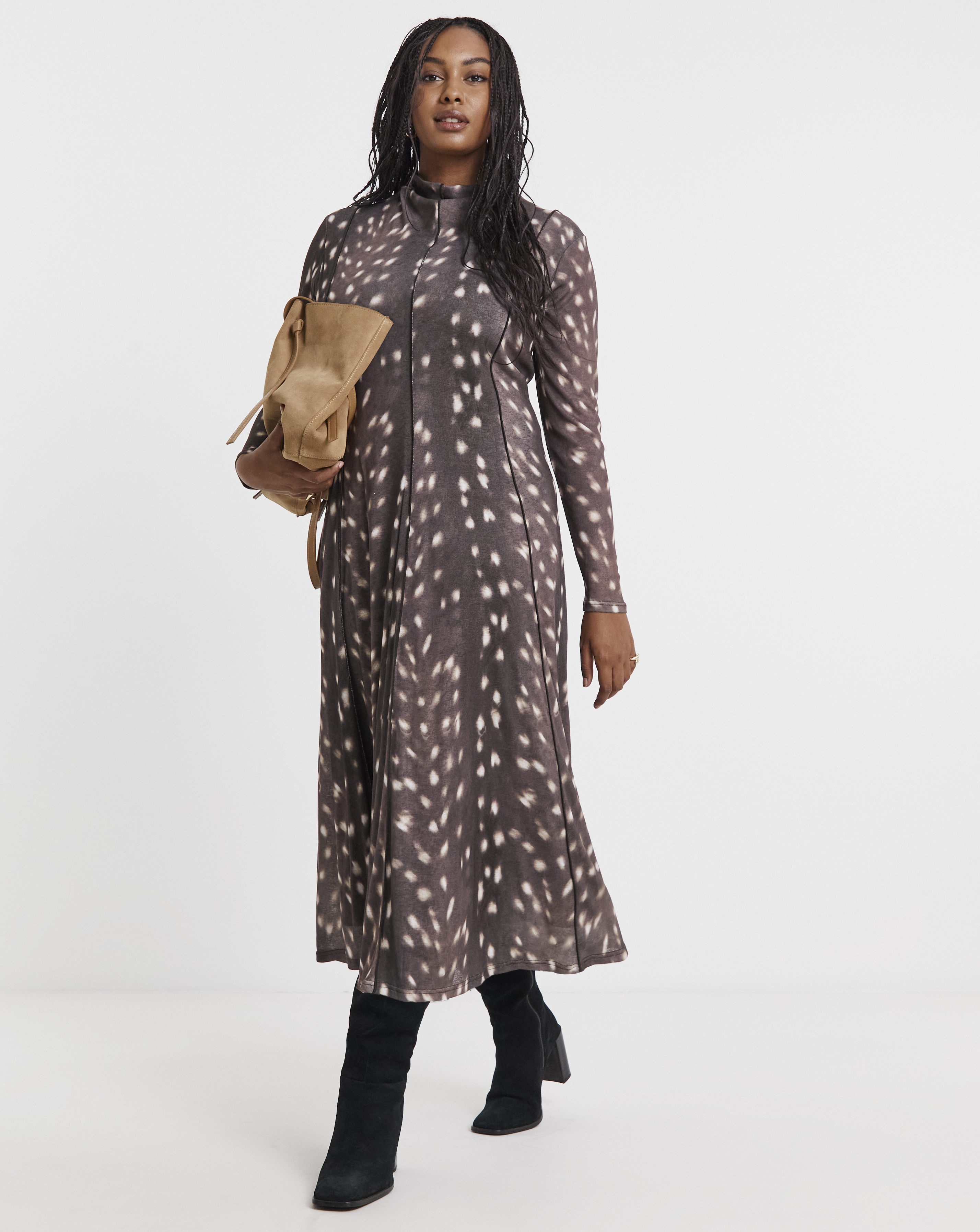 Simply Be Seamed Mesh Midi Dress
