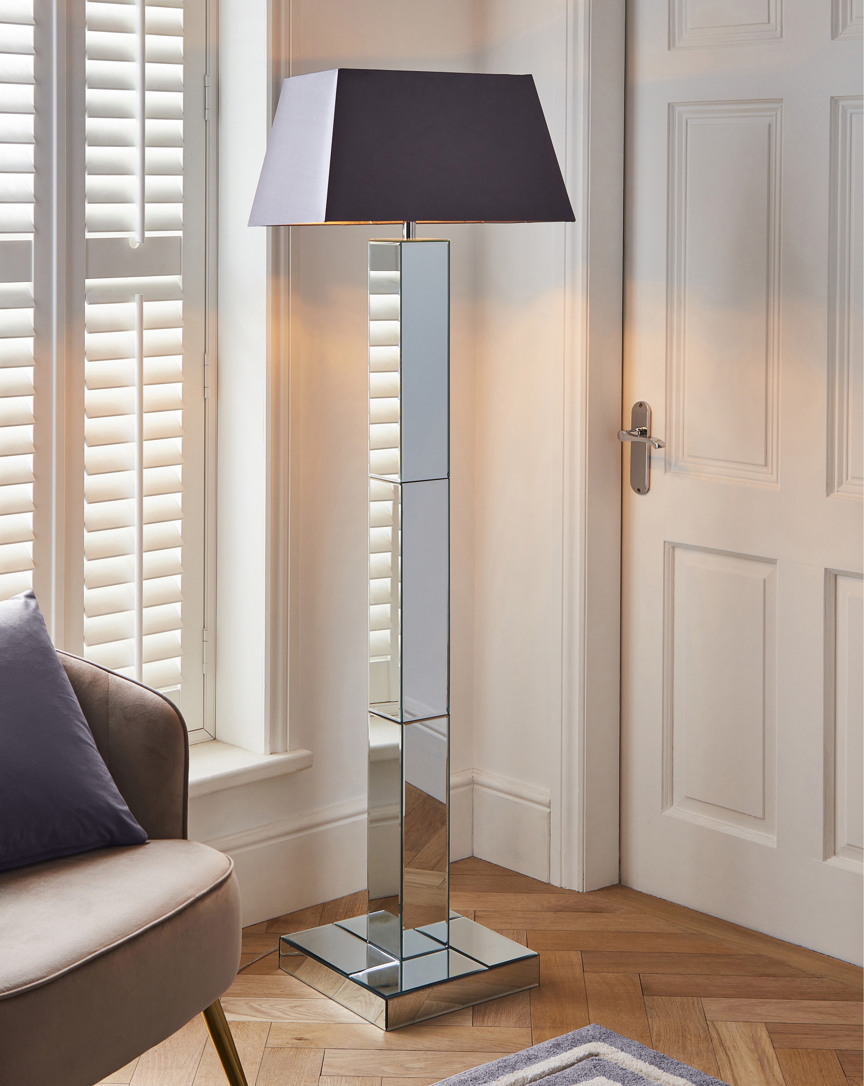 Joanna Hope Mia Mirrored Floor Lamp