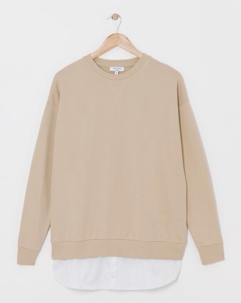 Long Sleeve Crew neck 2in1 Sweatshirt