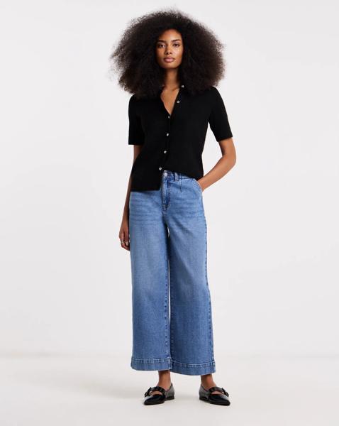 Light Wash 99/1 Crop Wide Jean
