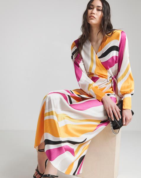 Joanna Hope Buckle Wrap Dress