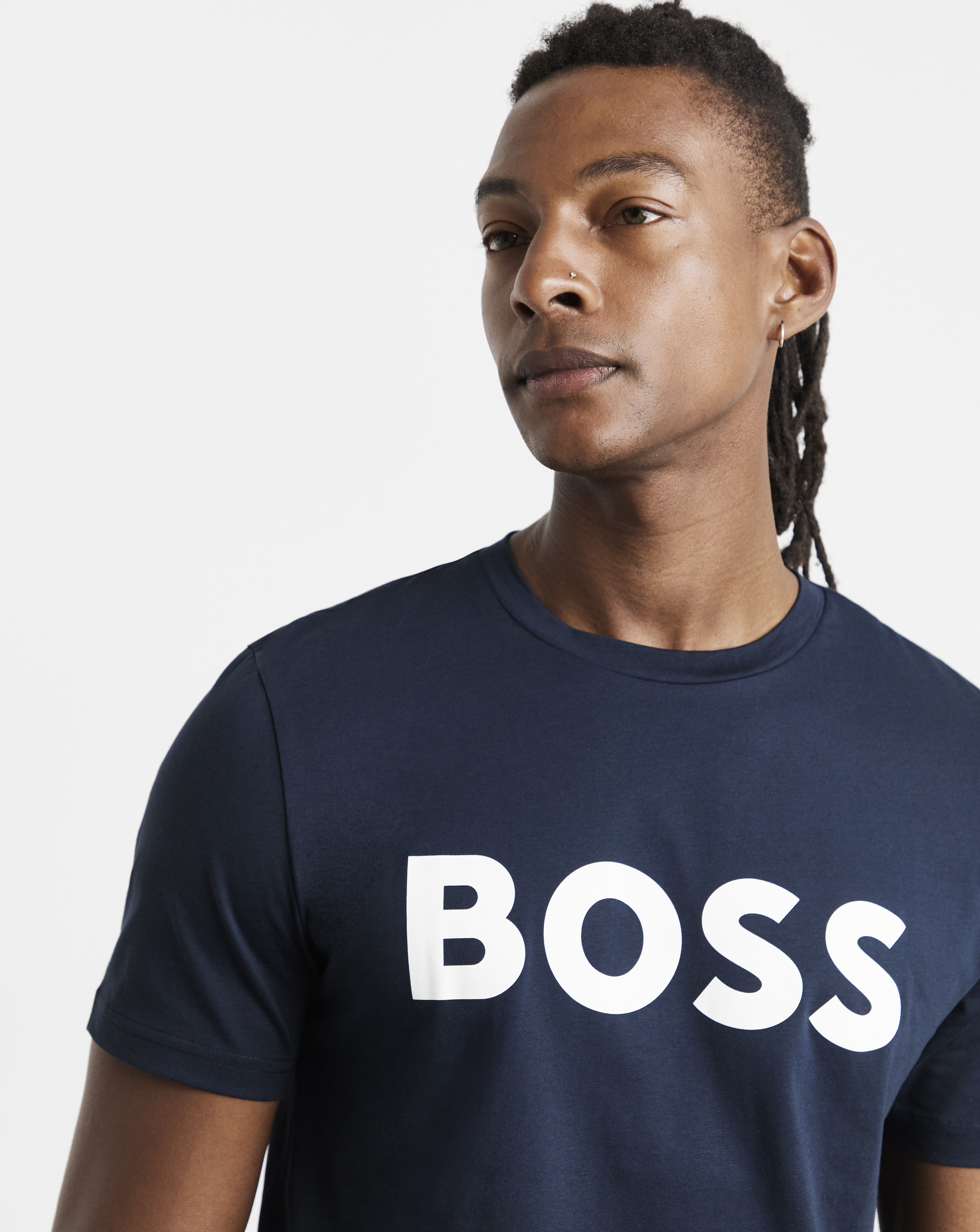 BOSS Large Logo T-Shirt - Navy
