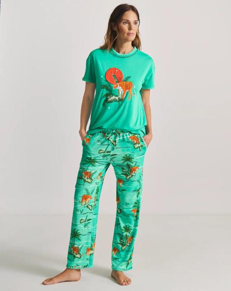 Figleaves Tiger Blanket Stitch Pyjama