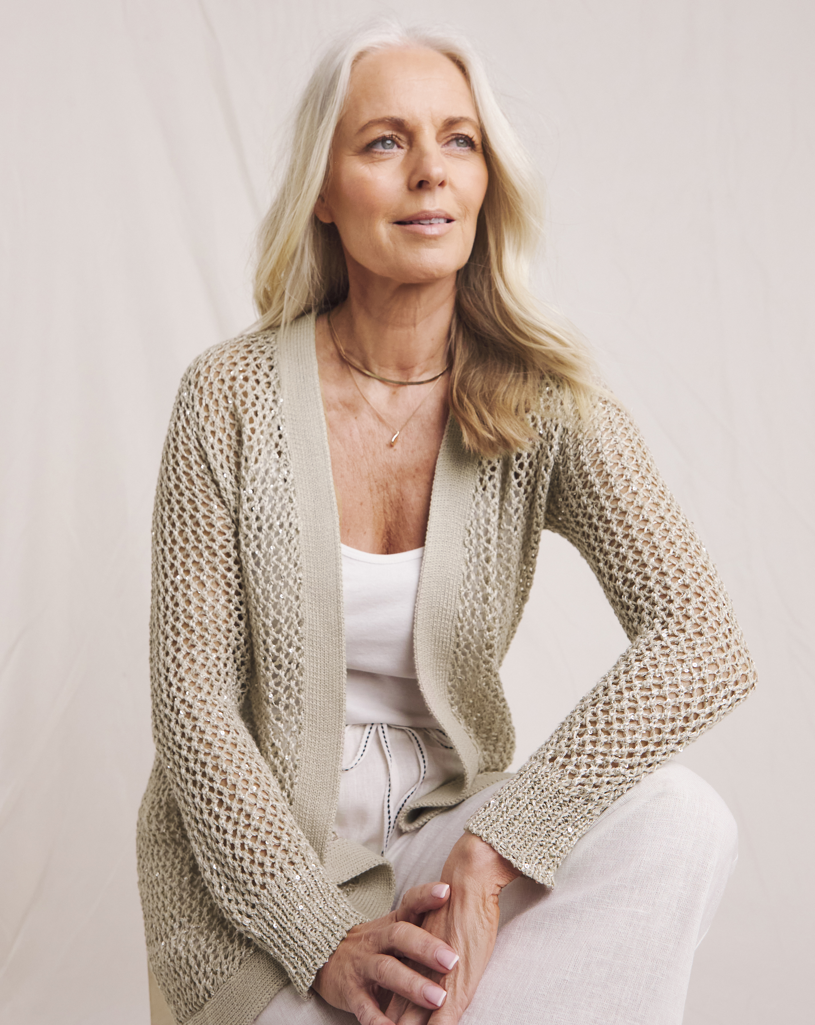 Julipa Sequin Crochet Cardigan | JD Williams