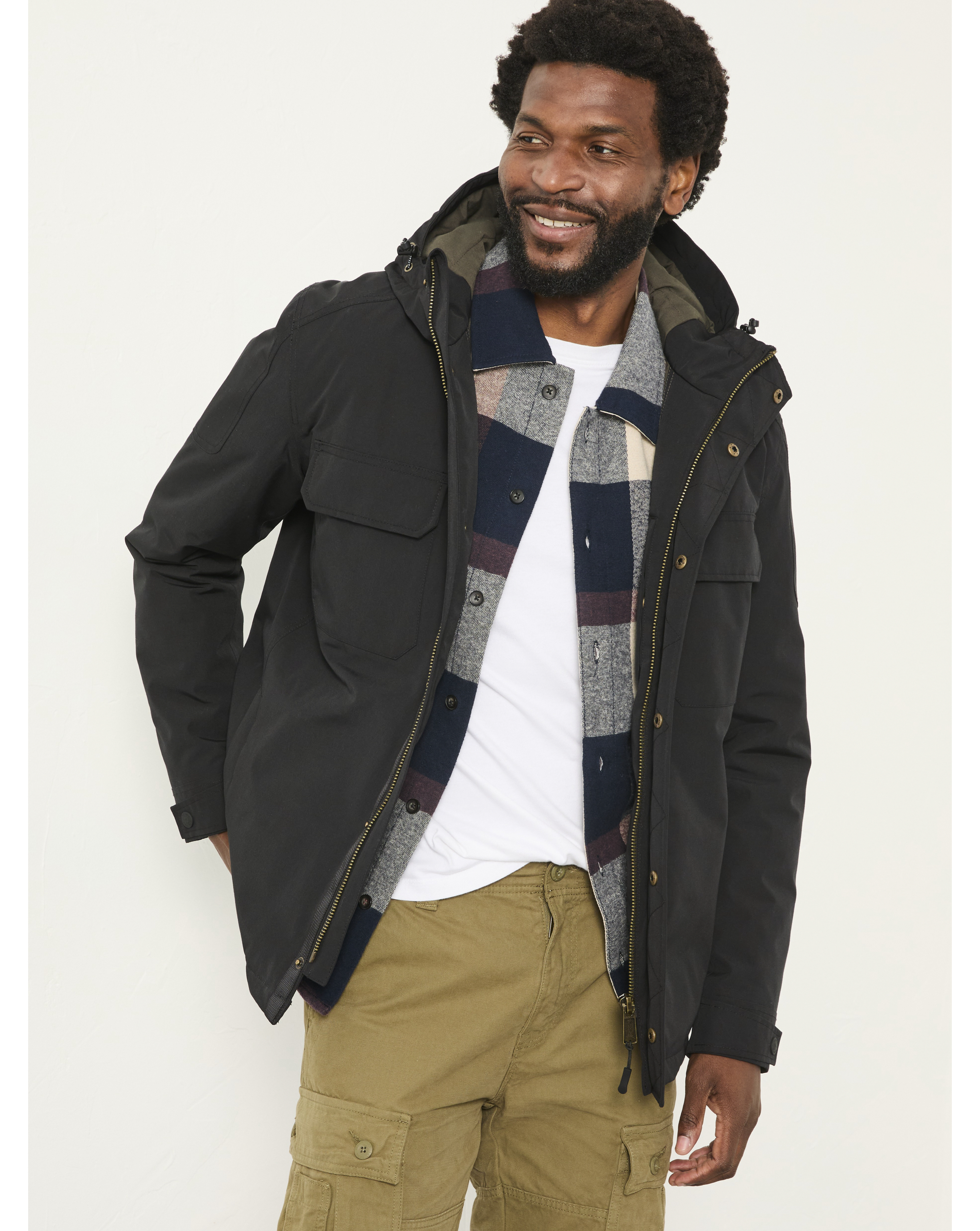 FatFace Truro Waterproof Jacket - Black