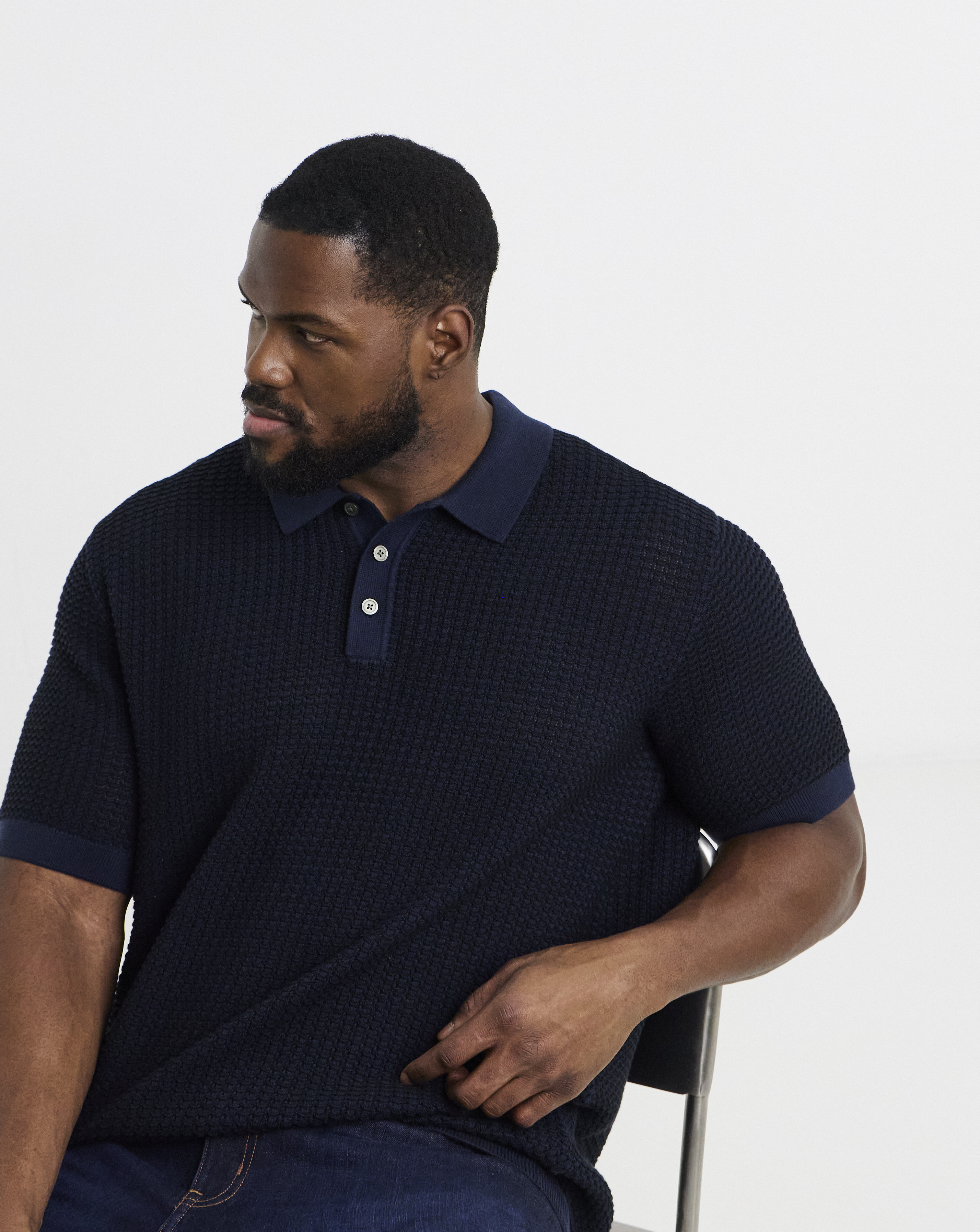 Jack & Jones Navy Premium Kingsley Polo - 5XL(62)