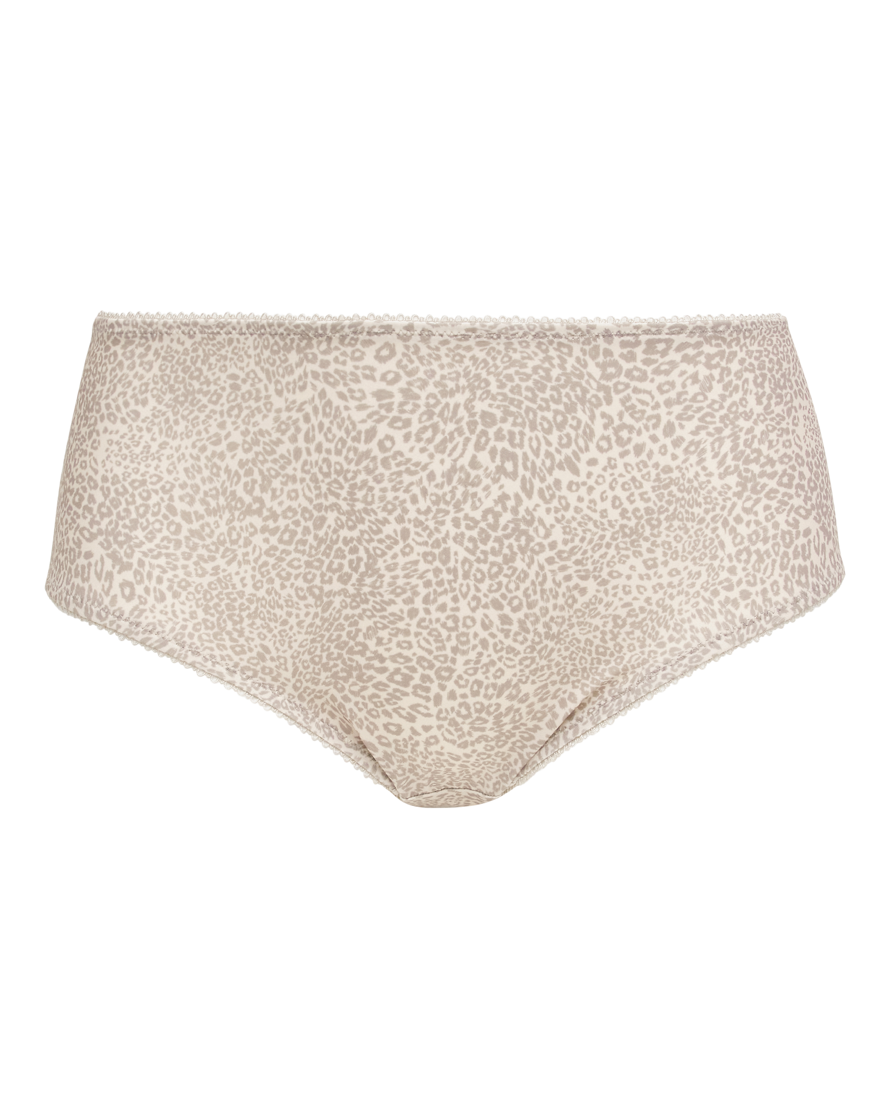 Goddess Plus Size Kayla Printed Full Fit Briefs In Taupe leo | UK Size L Women's