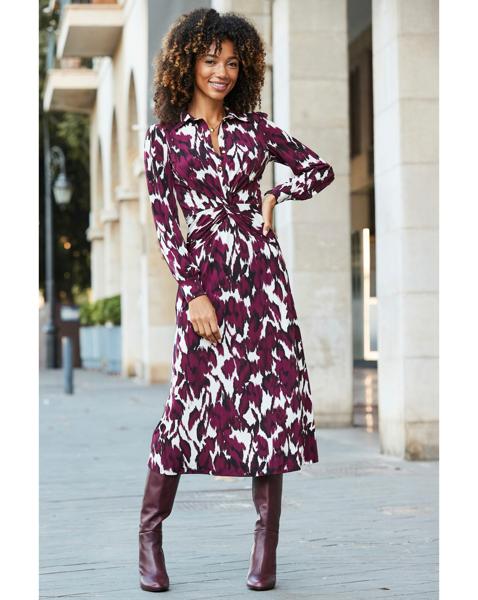 Sosander Ikat Twist Front Dress