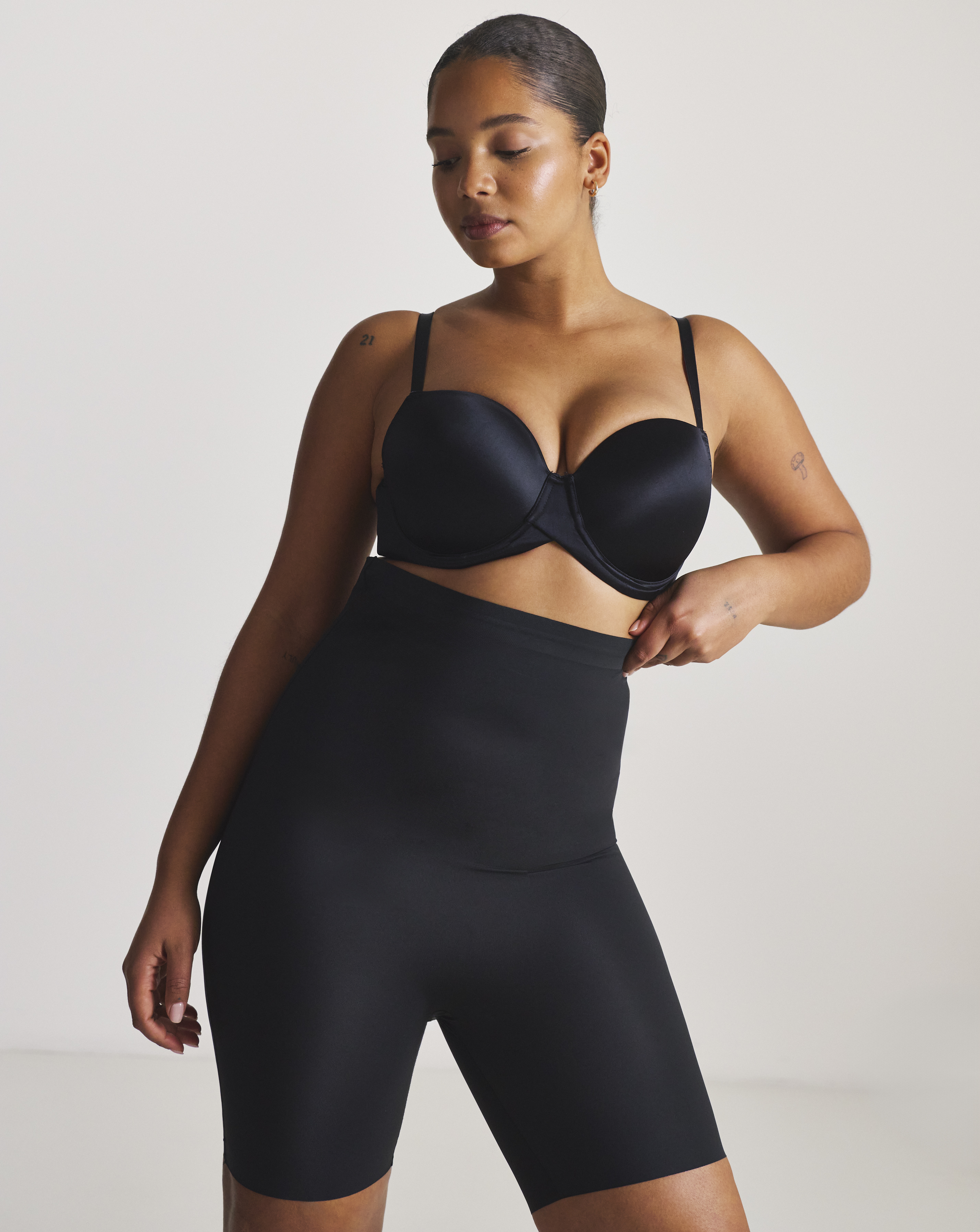 MAGIC Bodyfashion Magic Bodyfashion Maxi Hi Bermuda In Black | UK Size S Women's