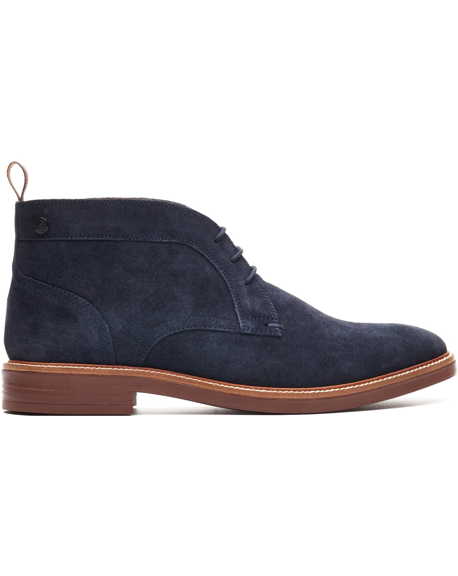 Base London Men's Chukka Boot - Suede/Leather - Navy - Size 9