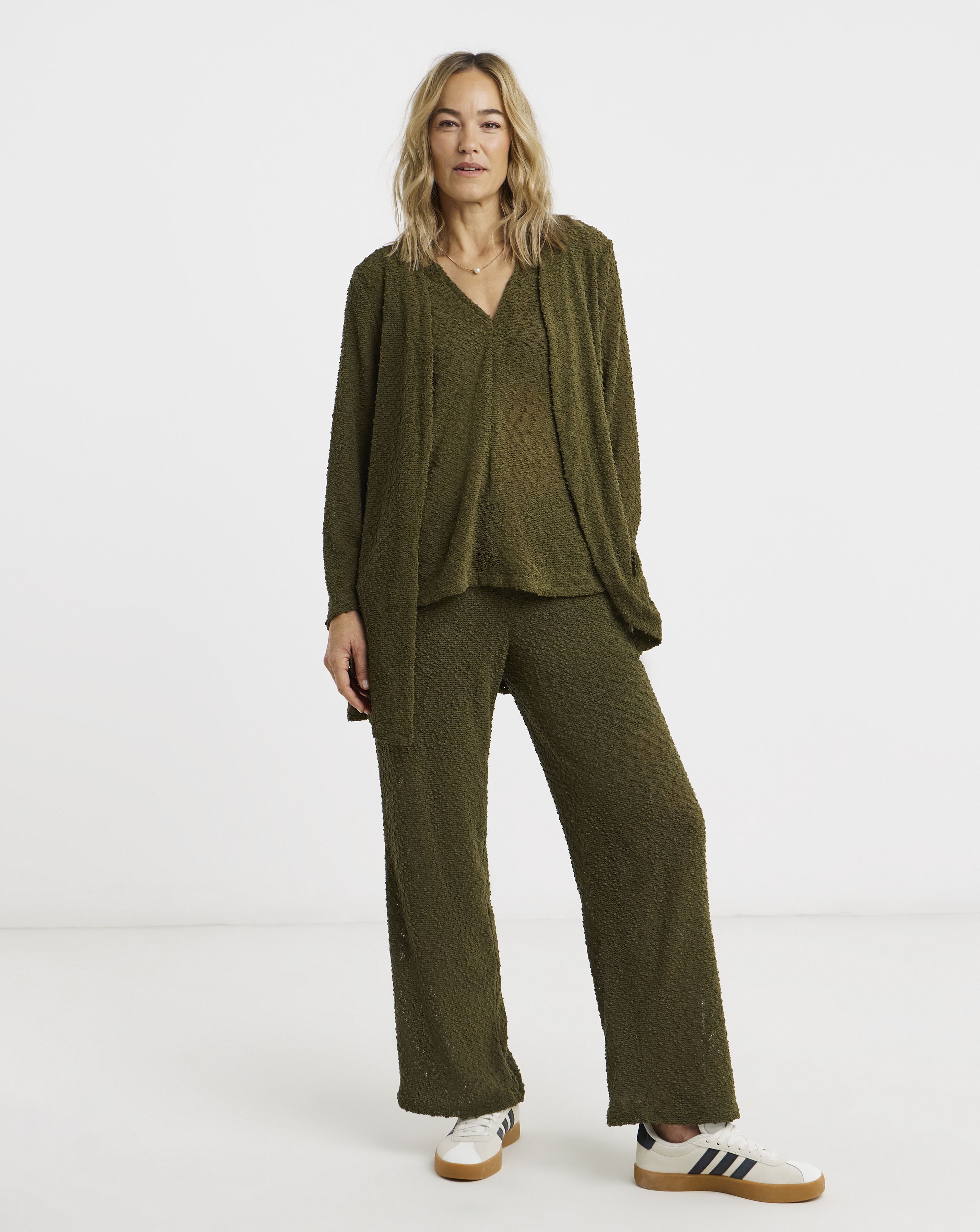 Boucle Wide Leg Jogger