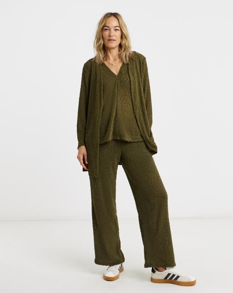 Boucle Wide Leg Jogger