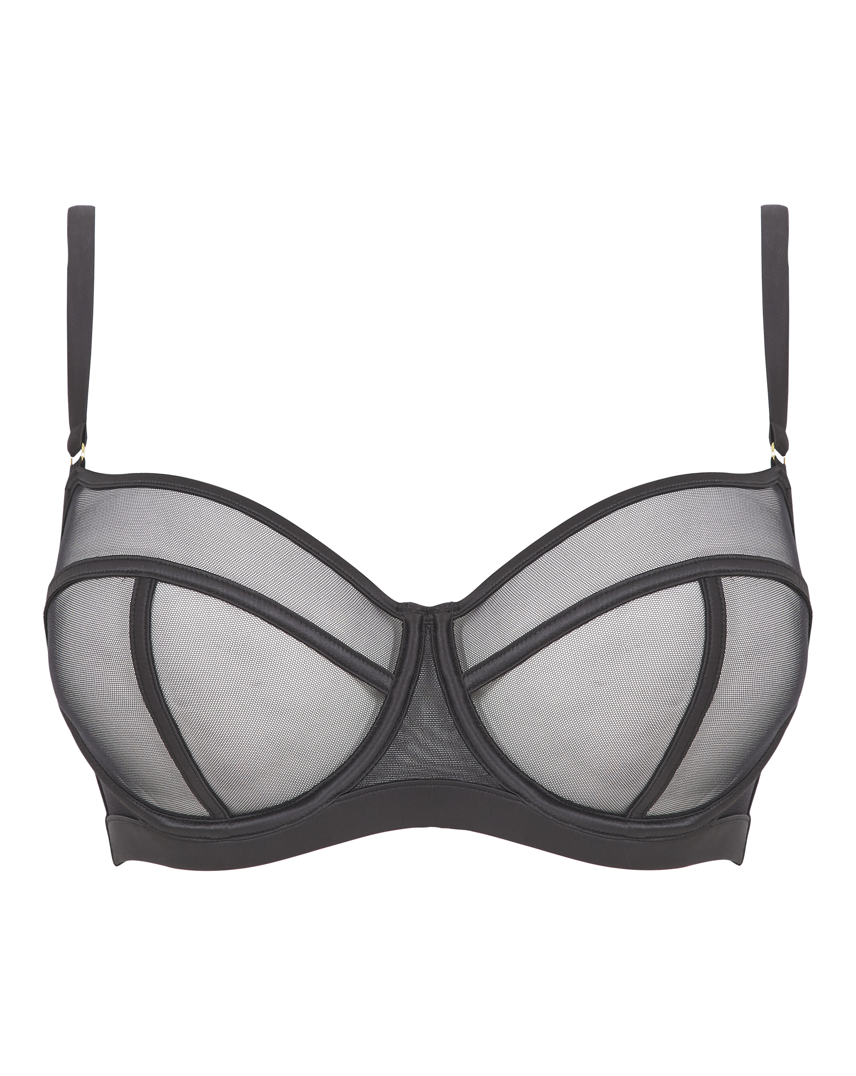 Figleaves Black Pimlico Balcony Bra 34D